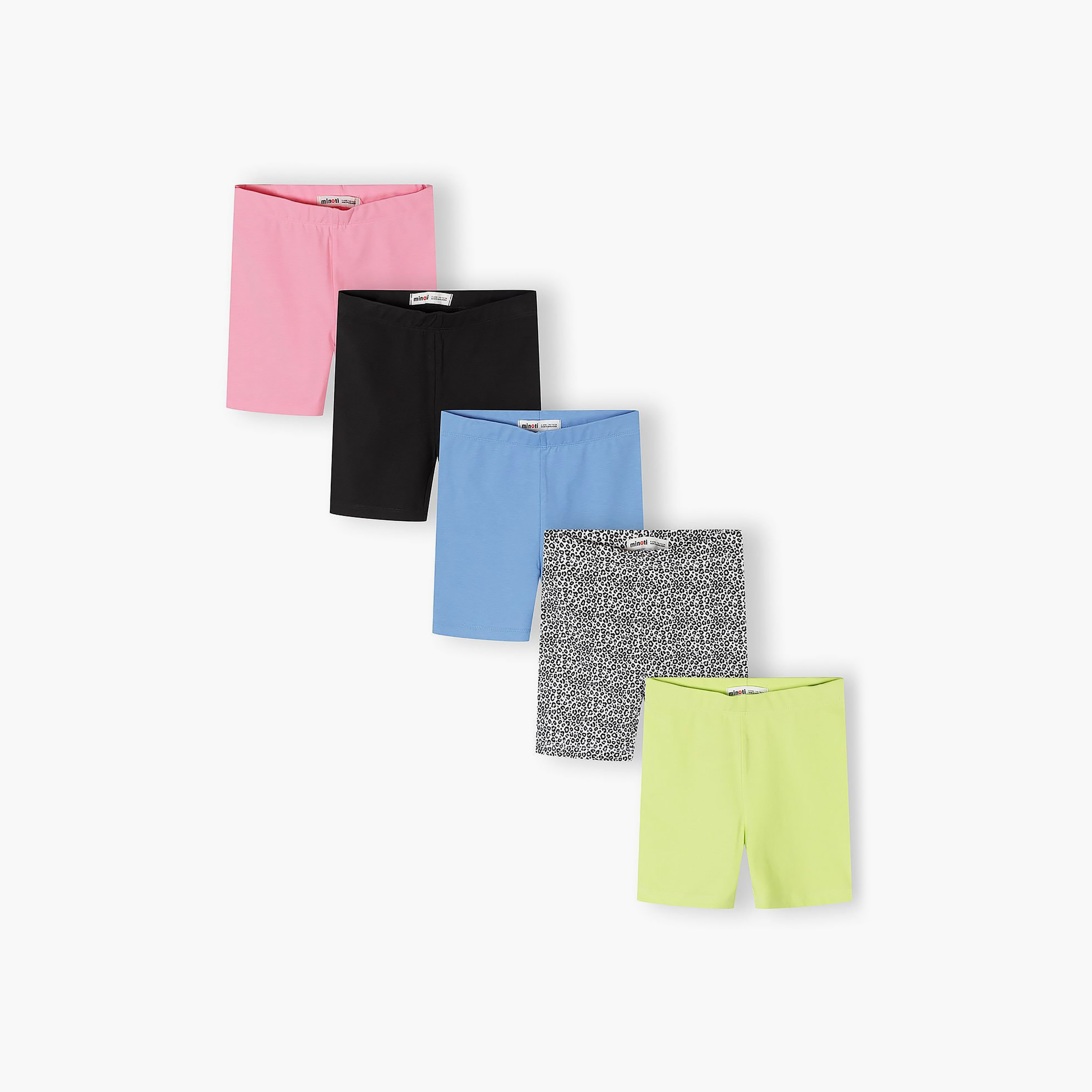 طقم ليجنز سايكلينج شورت مطبوع 5 قطع من مينوتي-girls-clothing-bottoms-leggings-image-1