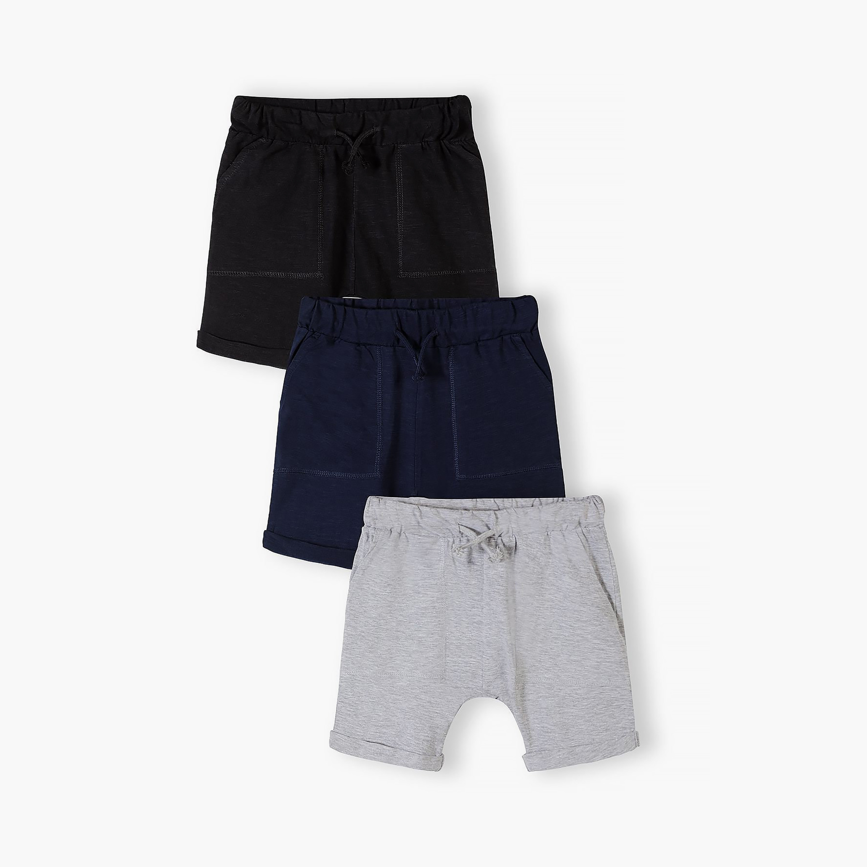 طقم شورت جيرسيه "سلاب" بجيوب 3 قطع من مينوتي-baby-boys-clothing-bottoms-shorts-image-1