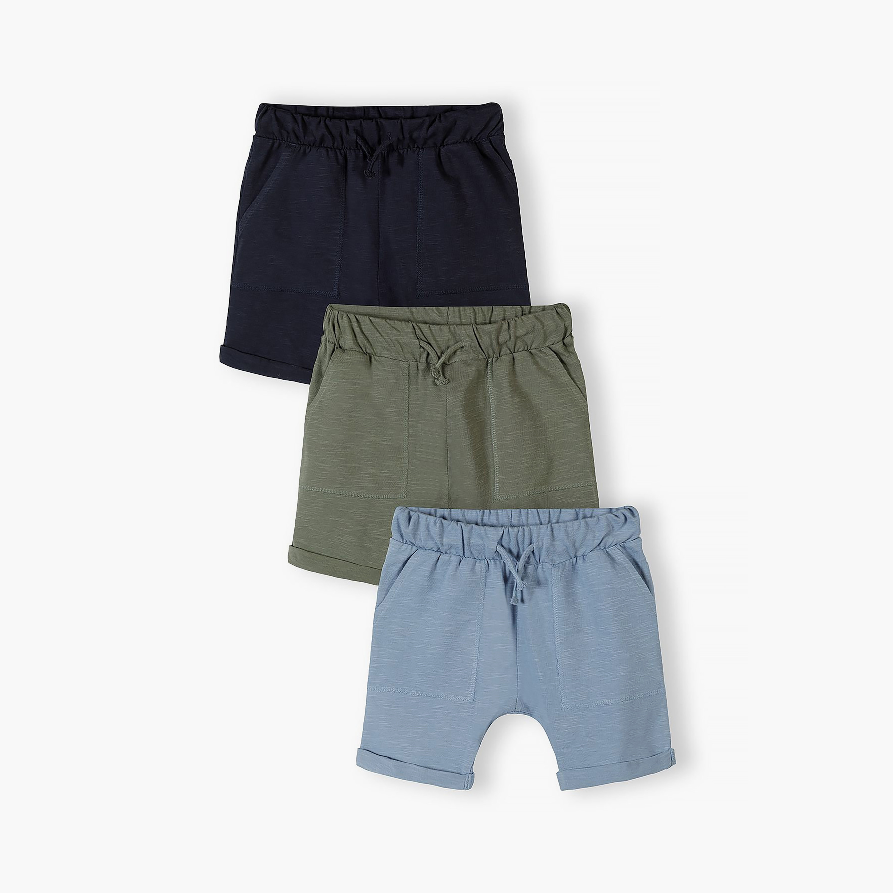 طقم شورت جيرسيه "سلاب" بجيوب 3 قطع من مينوتي-baby-boys-clothing-bottoms-shorts-image-1