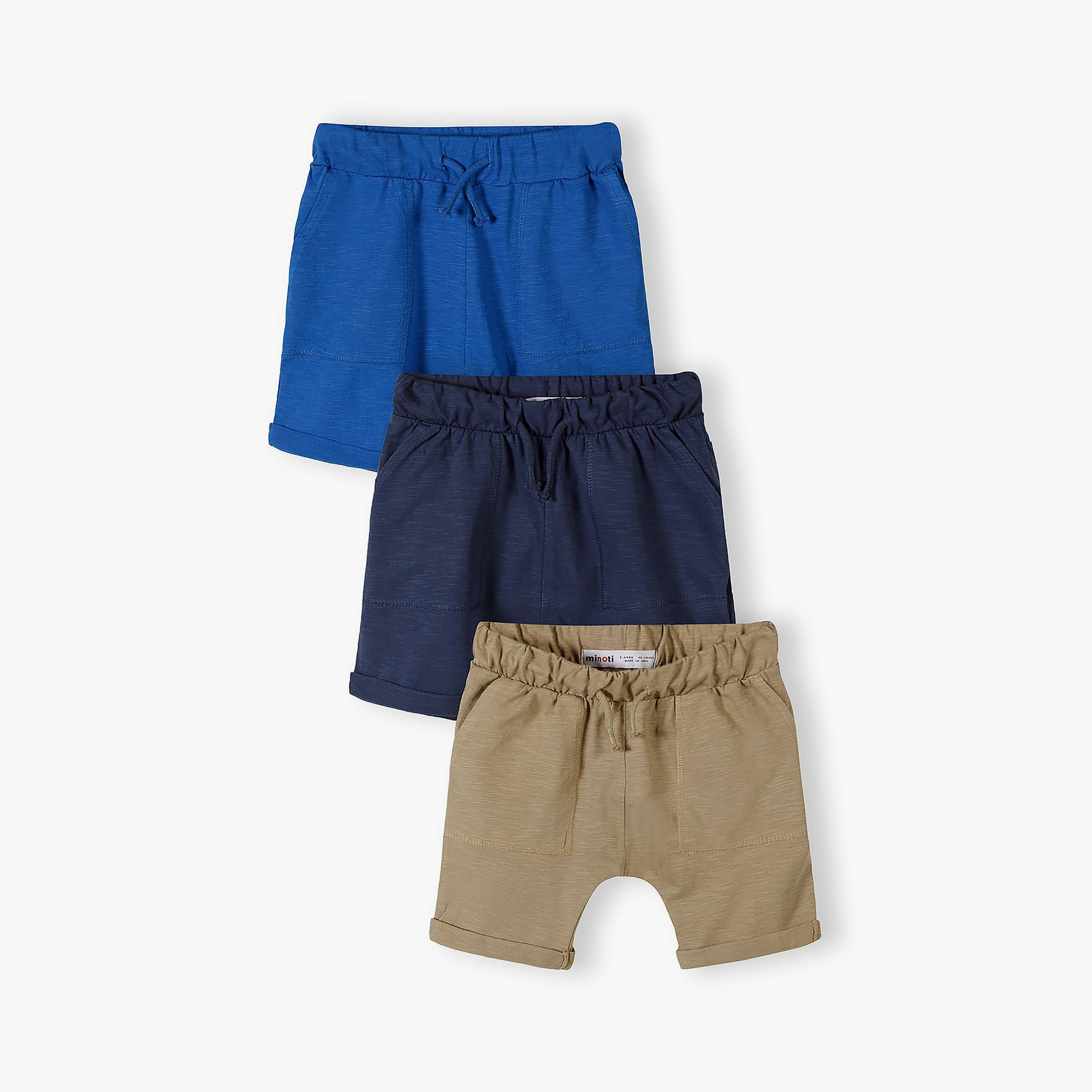 طقم شورت جيرسيه "سلاب" بجيوب 3 قطع من مينوتي-baby-boys-clothing-bottoms-shorts-image-1