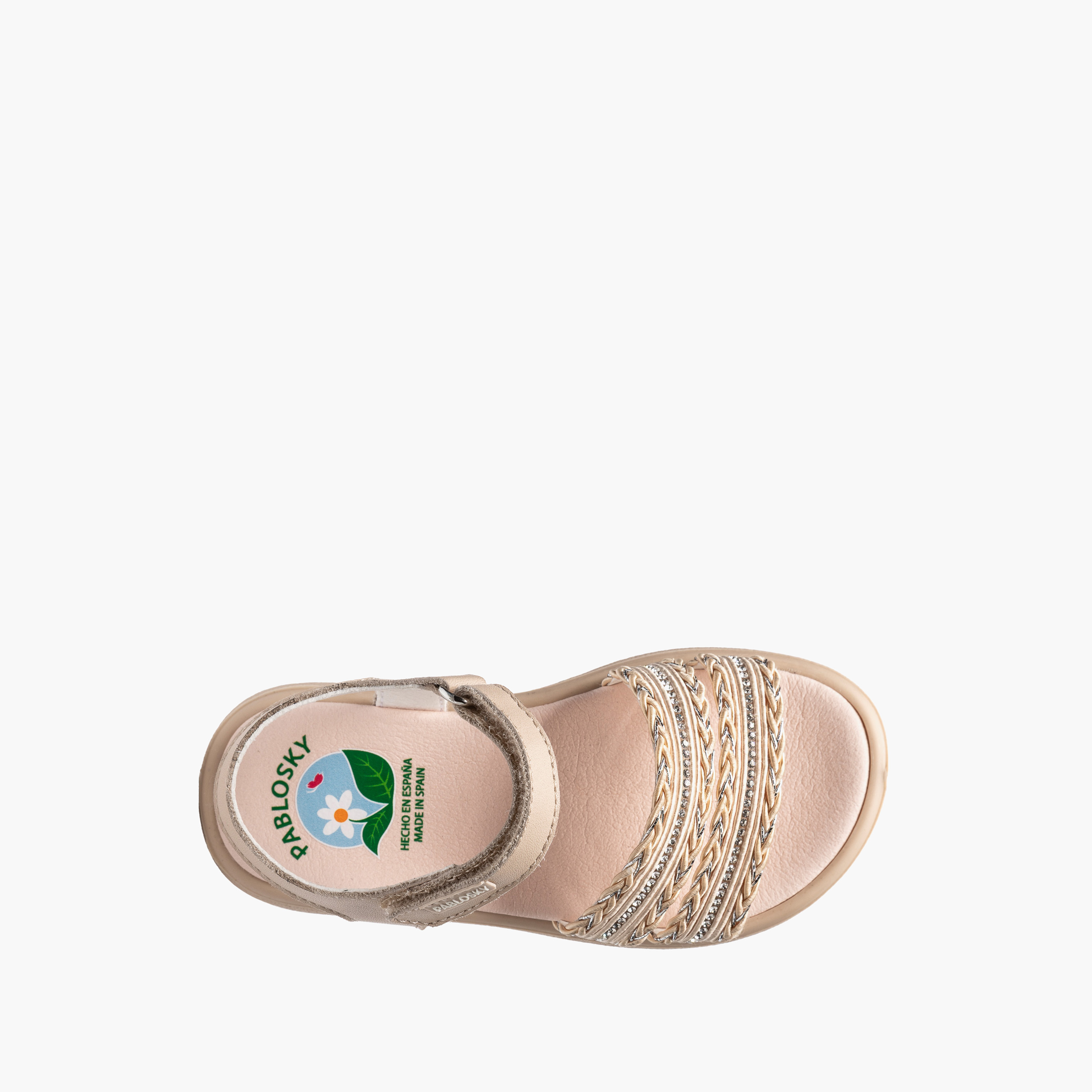 صندل جلد بشريط إغلاق لاصق للبنات من بابلوسكي-girls-shoes-sandals-image-4