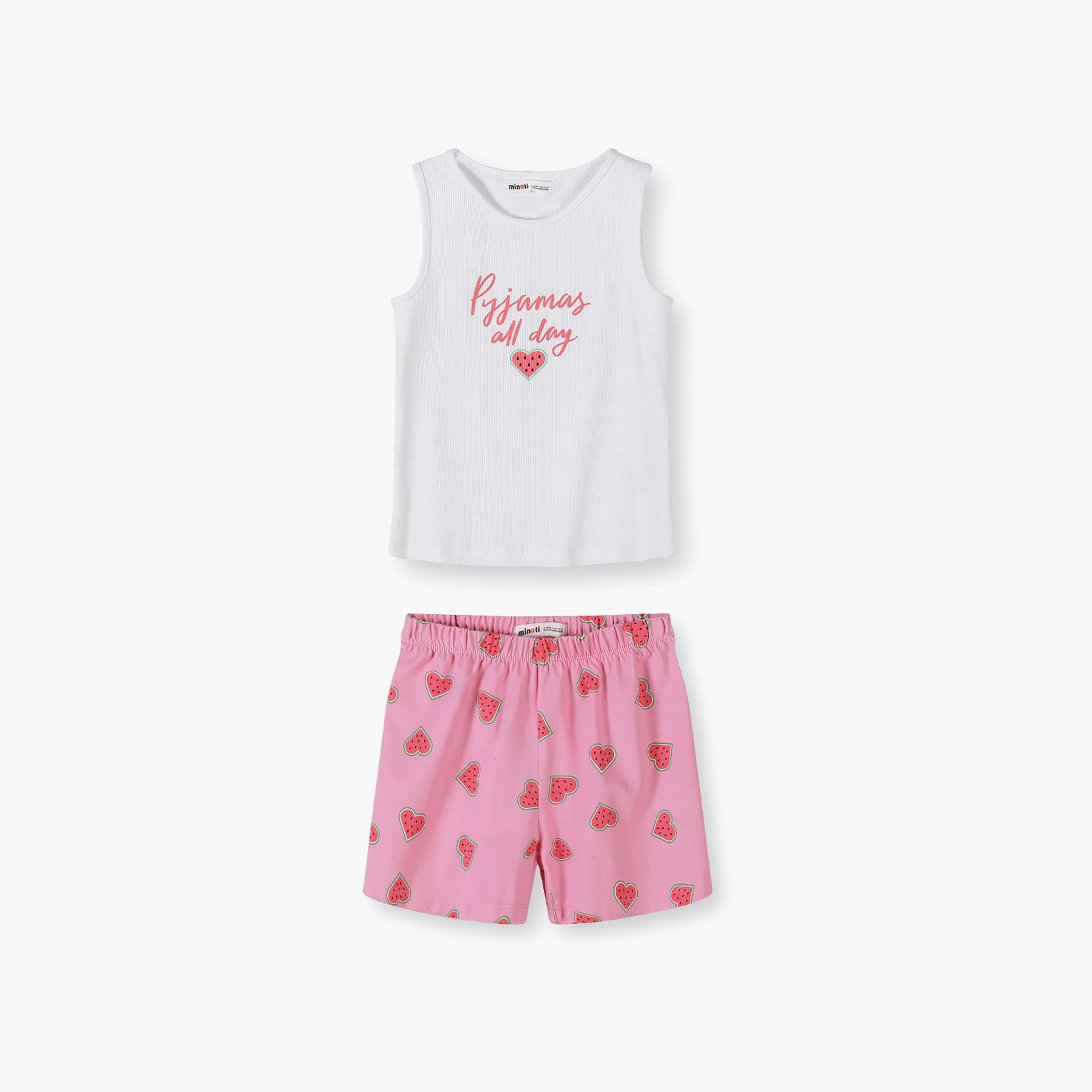 طقمين تيشيرت مطبوع بدون أكمام وشورت من مينوتي-girls-clothing-setsandcoords-image-7