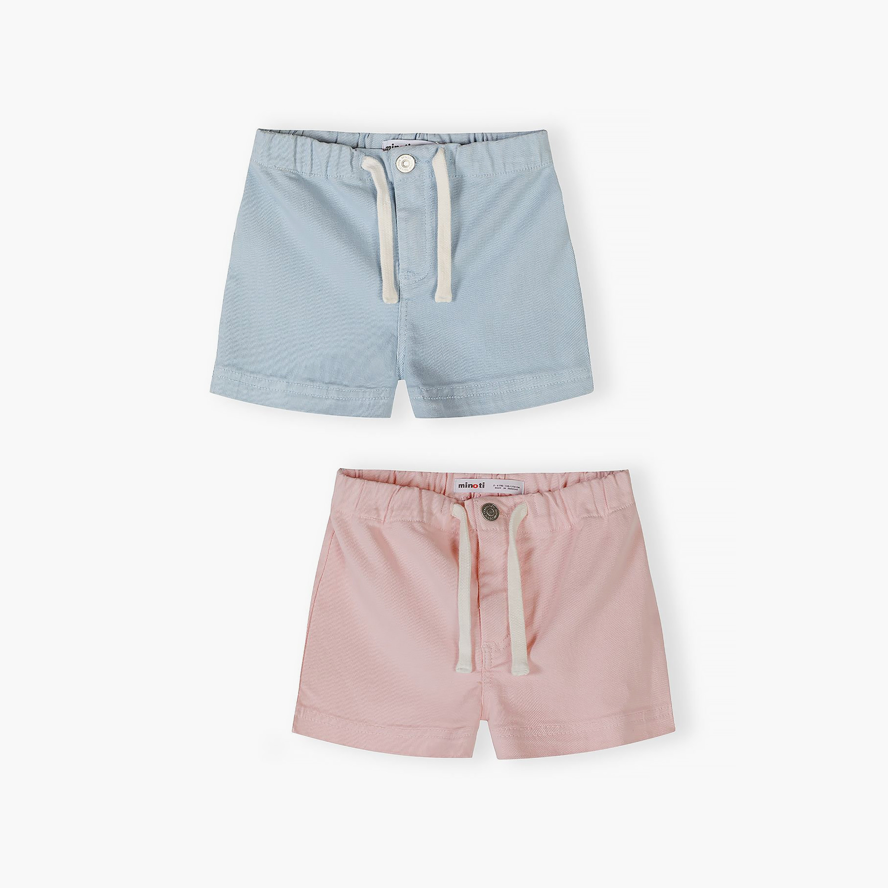 Minoti 2-Piece Elastic Waistband Twill Shorts Set-girls-clothing-bottoms-shorts-image-1