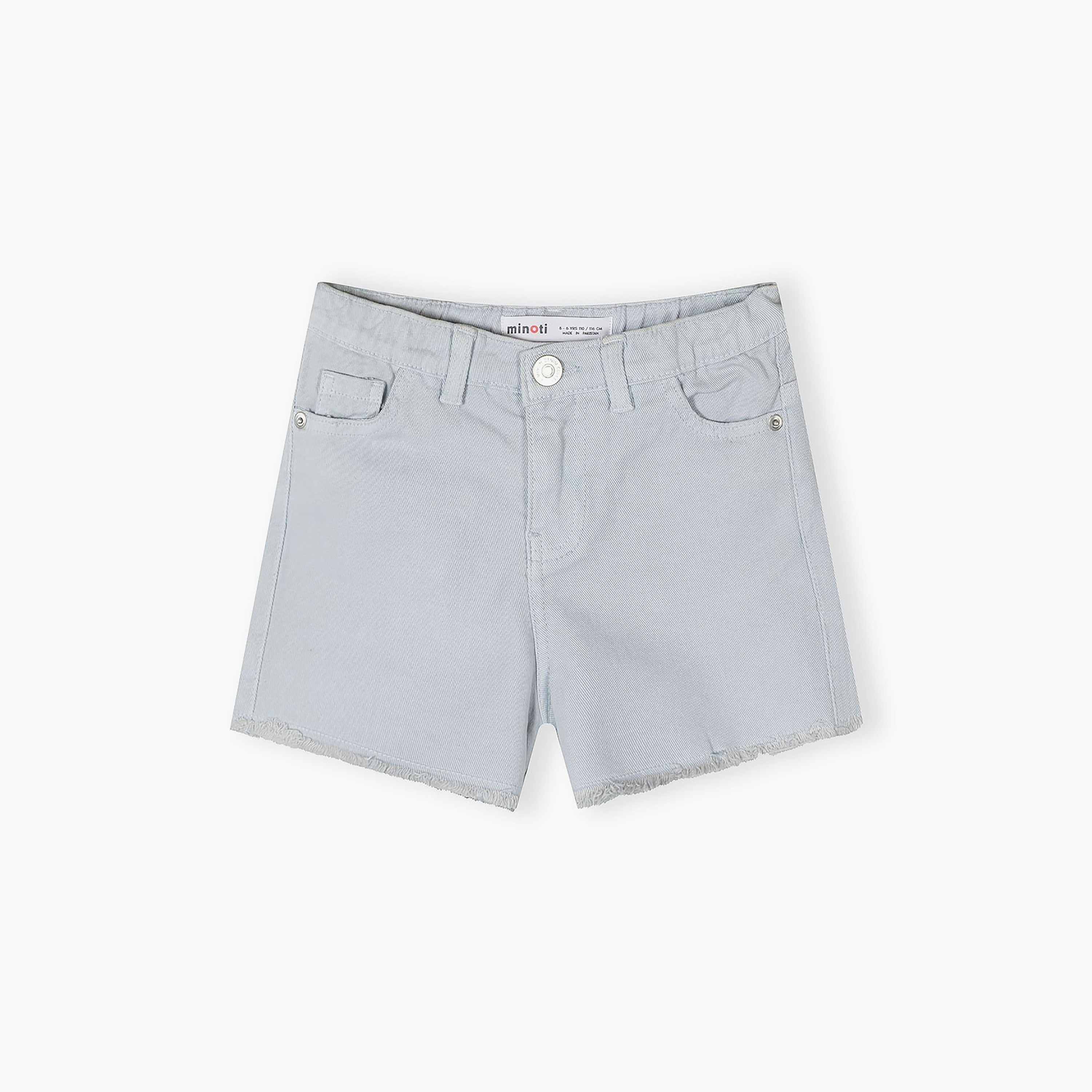 طقم شورت تويل بأزرار وخصر مطاطي قطعتين من مينوتي-girls-clothing-bottoms-shorts-image-2