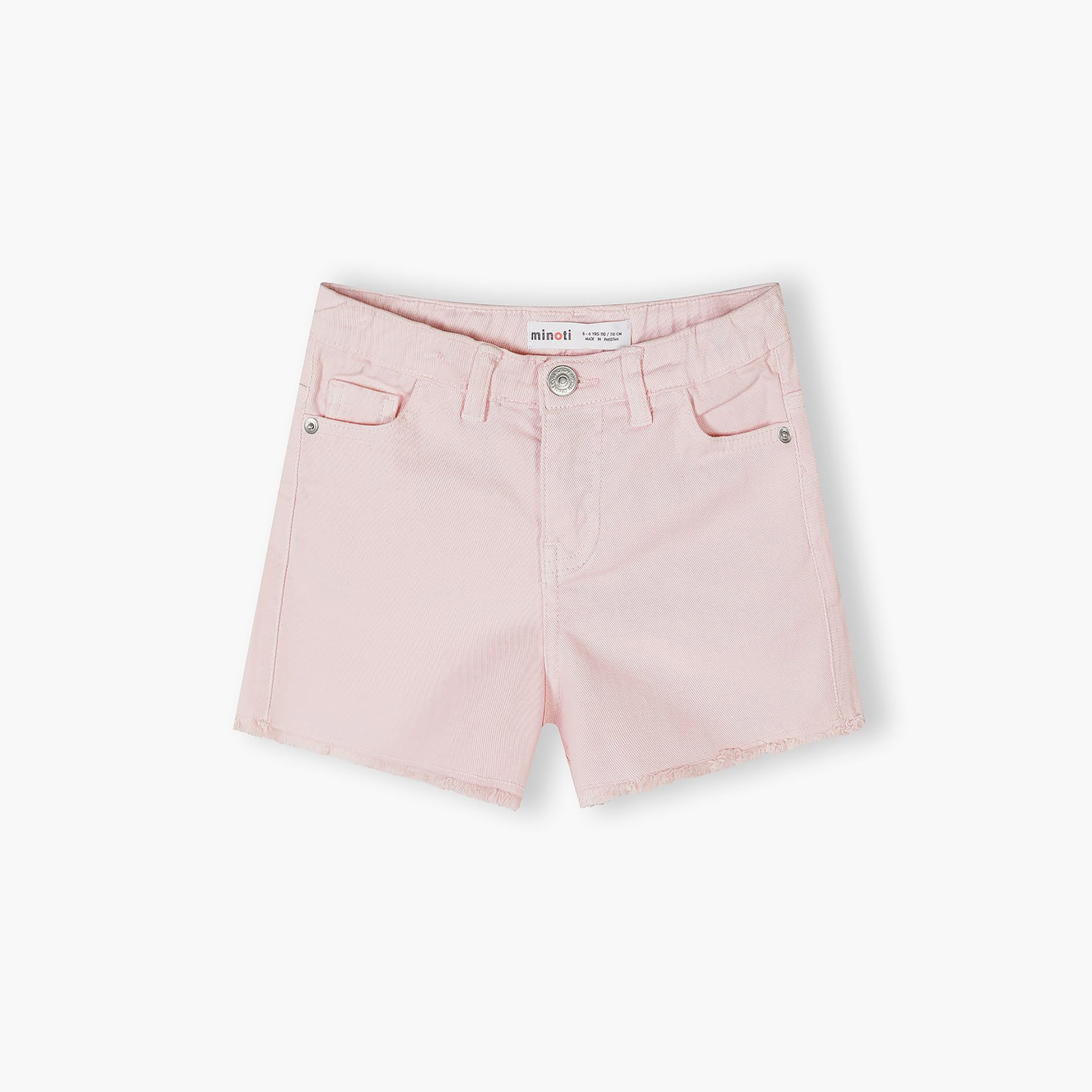 Minoti 2-Piece Elastic Buttoned Twill Shorts Set-girls-clothing-bottoms-shorts-image-2