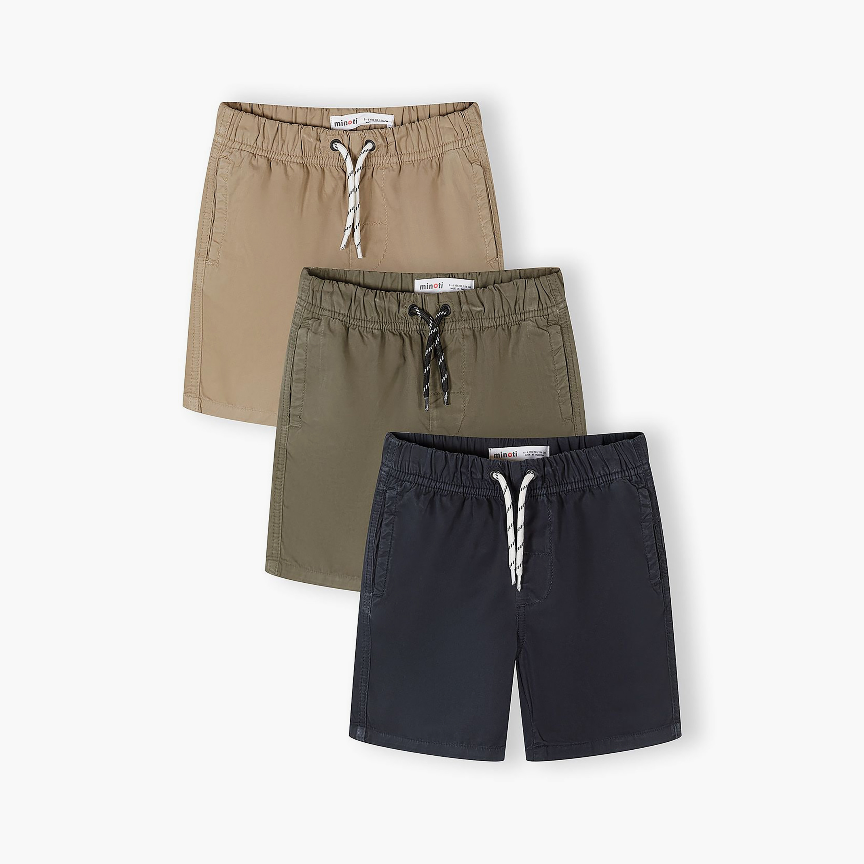 طقم شورتات قطن بخصر مطاطي ورباط 3 قطع من مينوتي-boys-clothing-bottoms-shorts-image-6