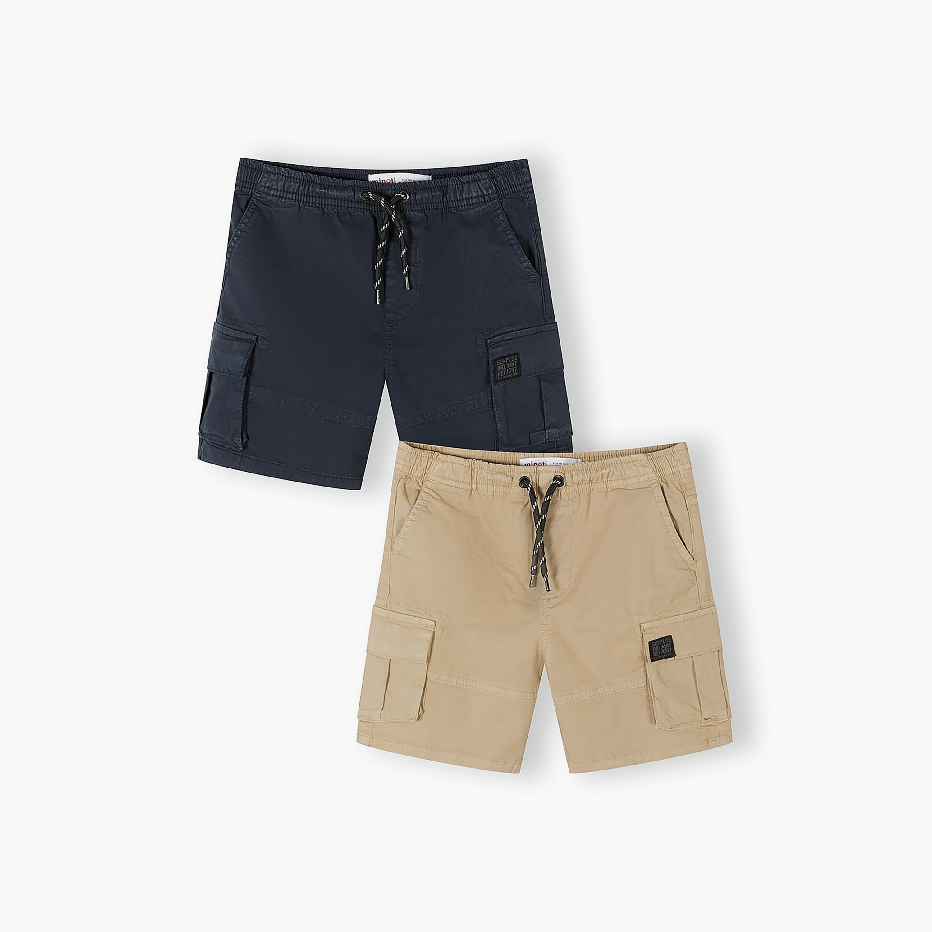 طقم شورتات "كومبات" بجيوب وخصر مطاطي ورباط قطعتين من مينوتي-boys-clothing-bottoms-shorts-image-1