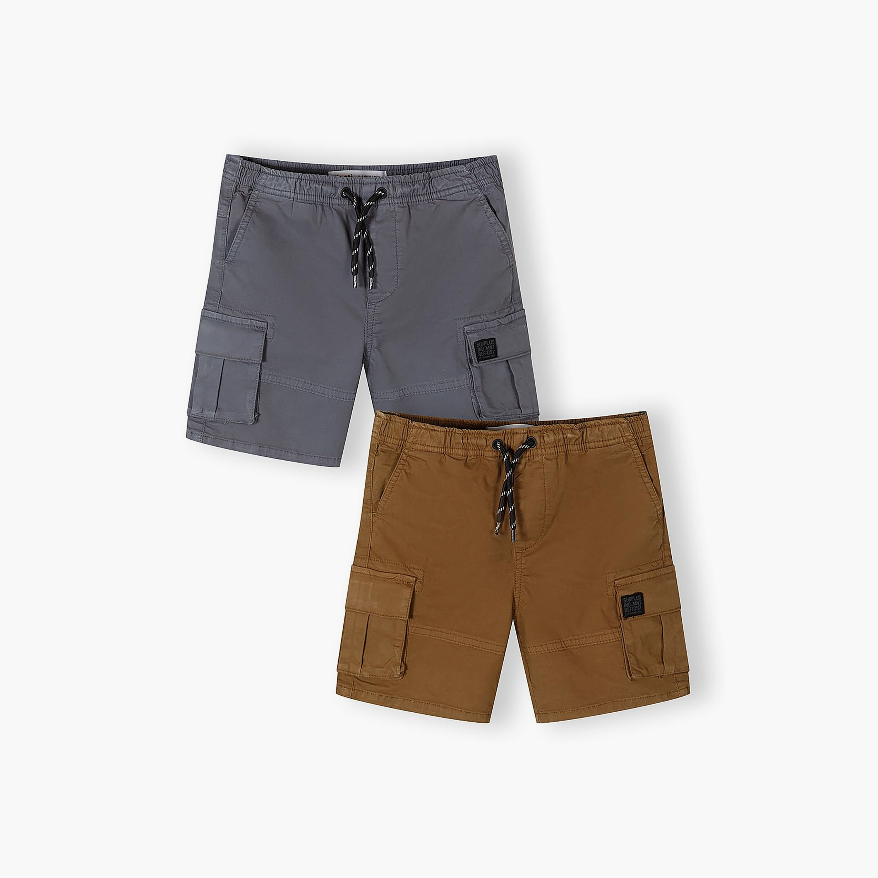 Minoti 2-Piece Elasticated Drawstring Pocketed Combat Shorts Set-boys-clothing-bottoms-shorts-image-1