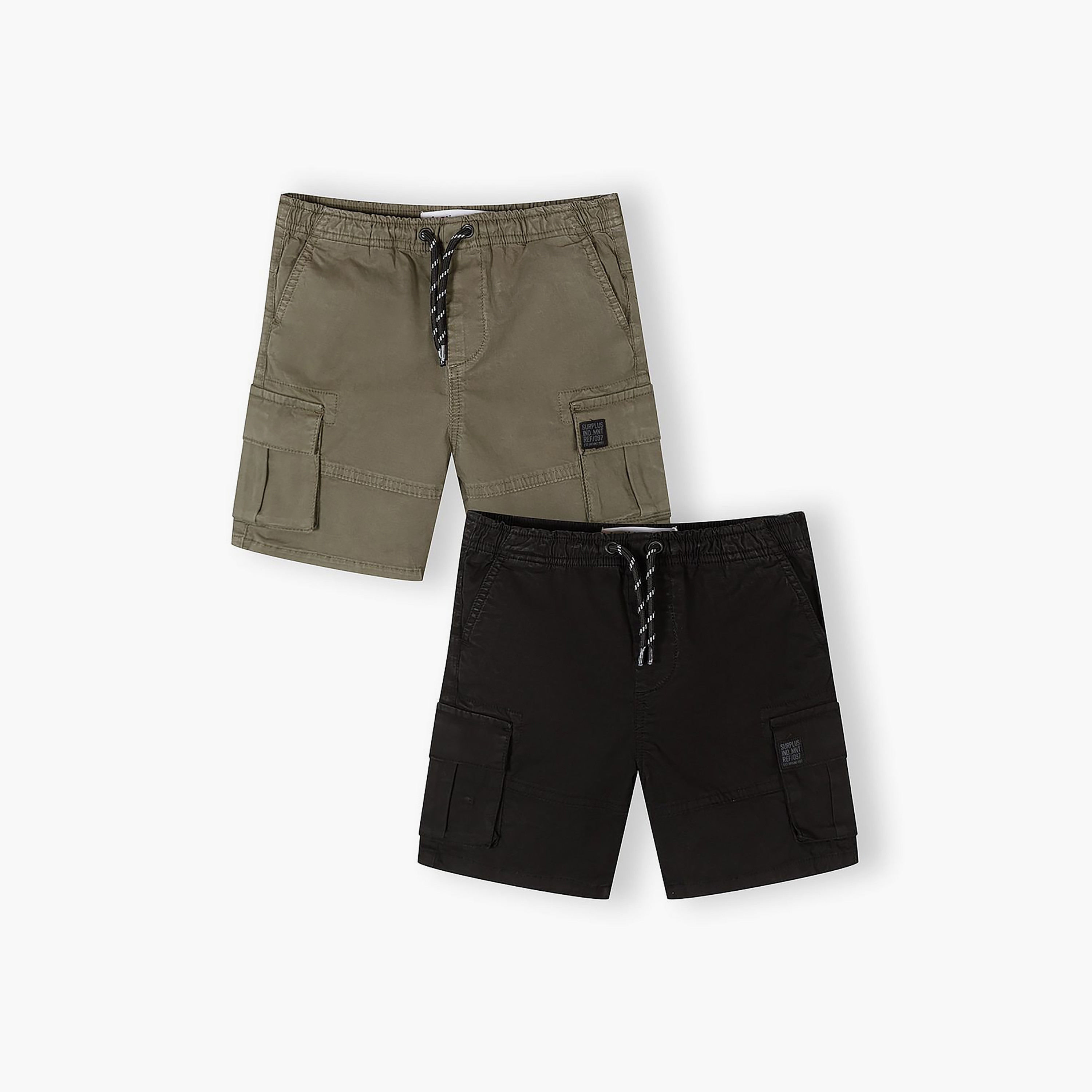 Minoti 2-Piece Elasticated Drawstring Pocketed Combat Shorts Set-boys-clothing-bottoms-shorts-image-1
