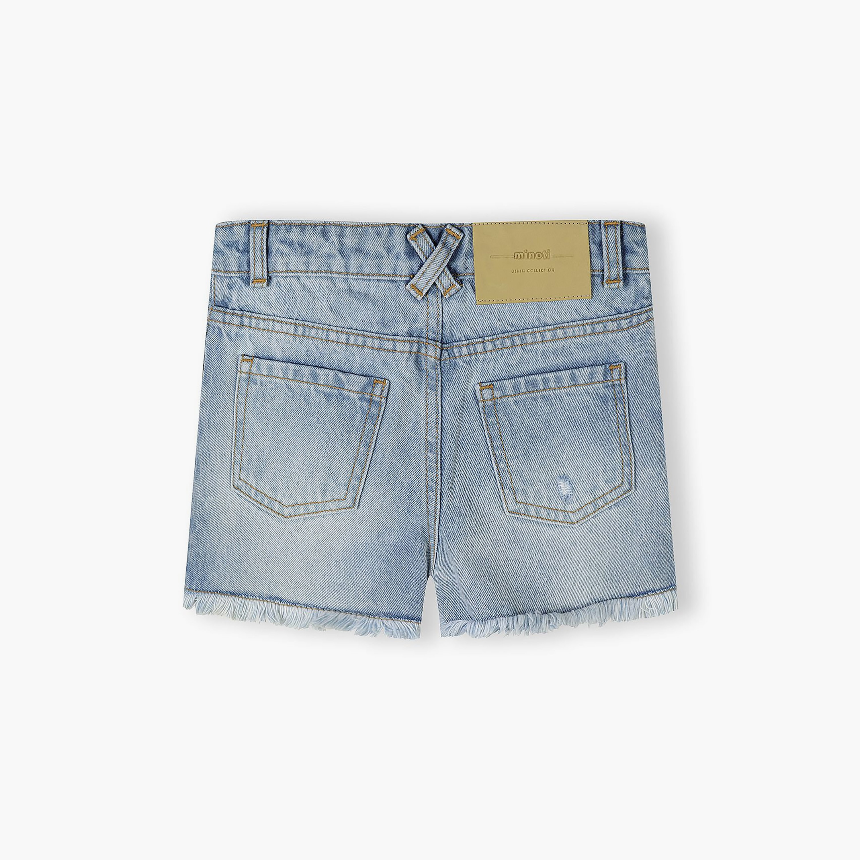 طقم شورت دينيم ريبد قطعتين من مينوتي-girls-clothing-bottoms-shorts-image-3