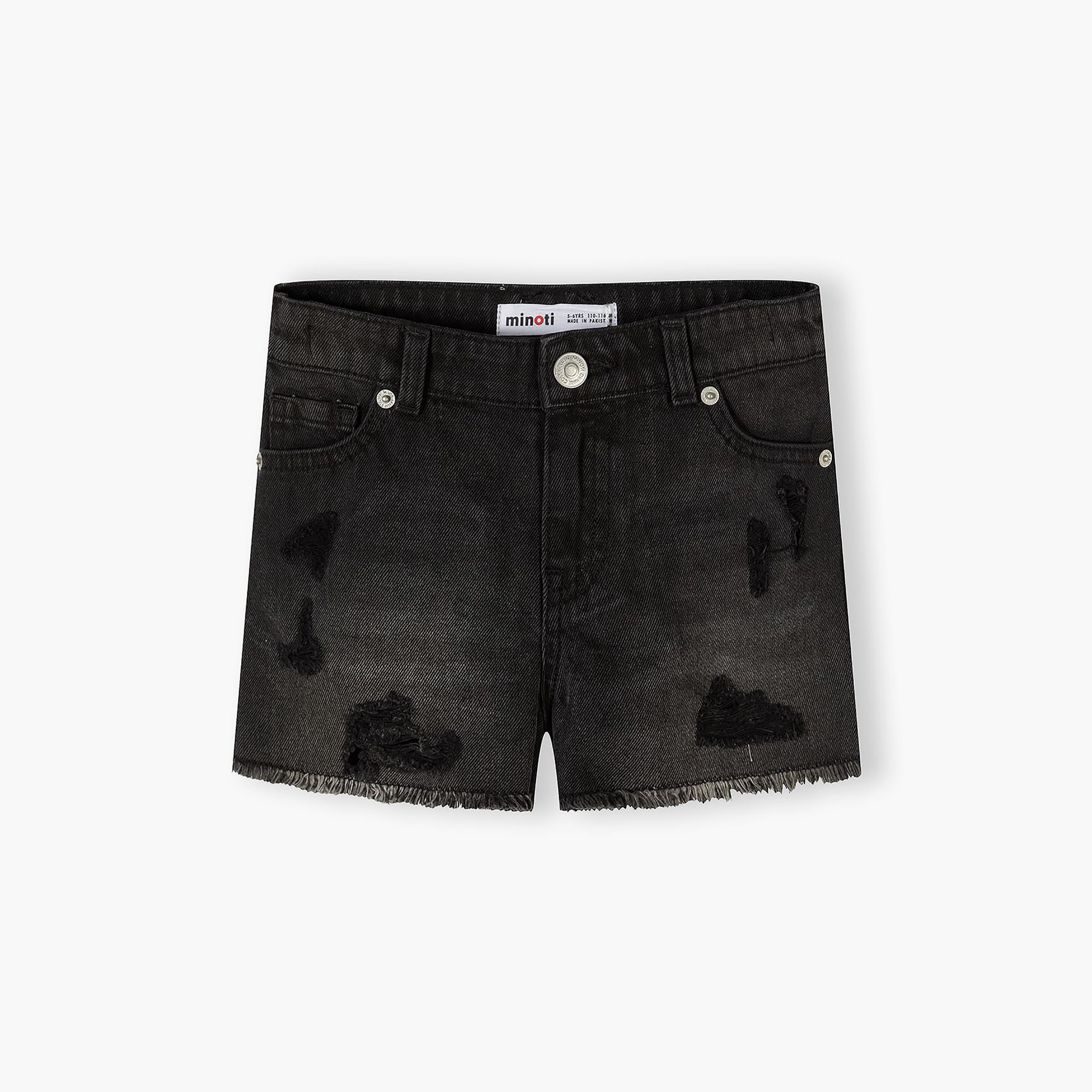 طقم شورت دينيم ريبد قطعتين من مينوتي-girls-clothing-bottoms-shorts-image-4