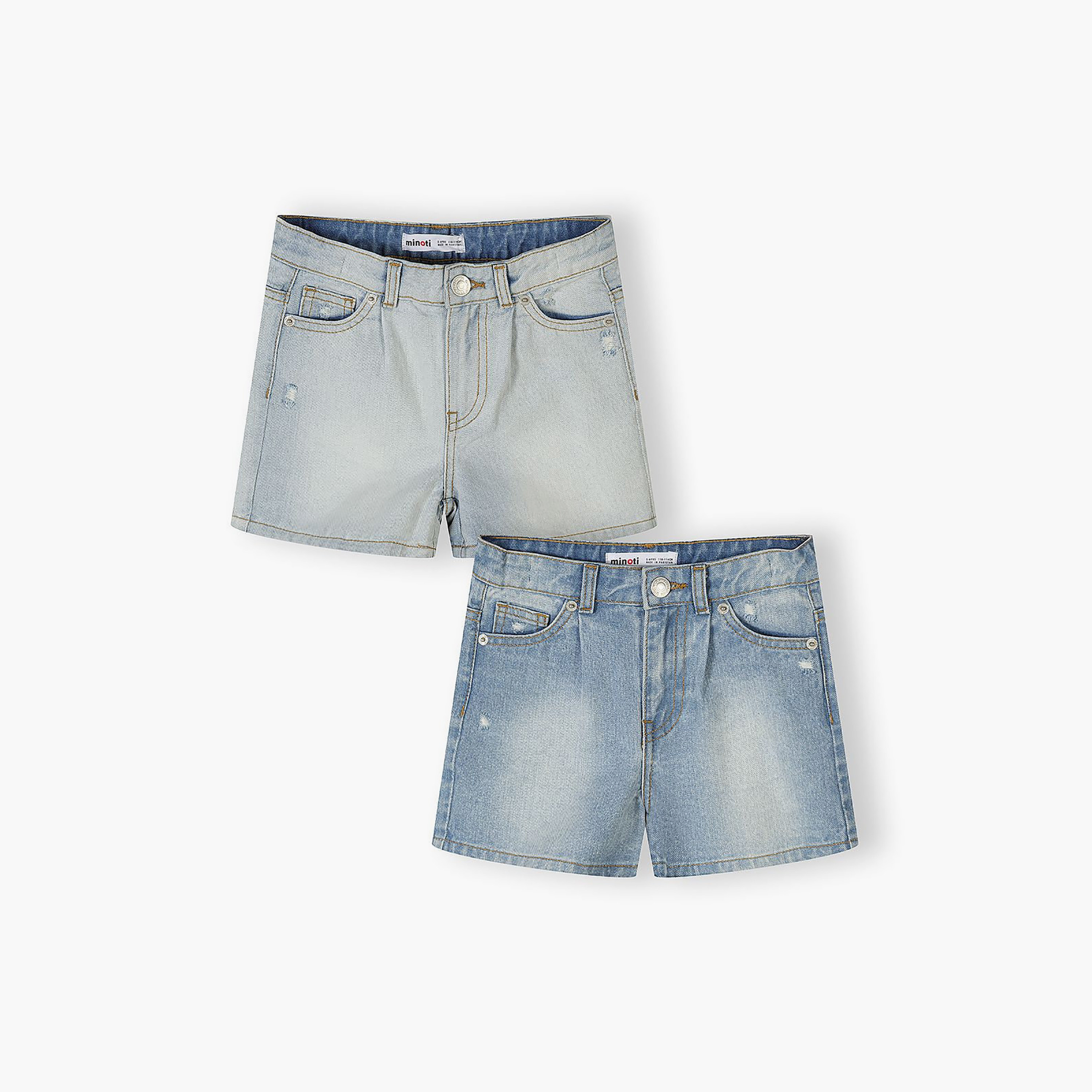 طقم شورت دينيم بخصر عال قطعتين من مينوتي-girls-clothing-bottoms-shorts-image-1