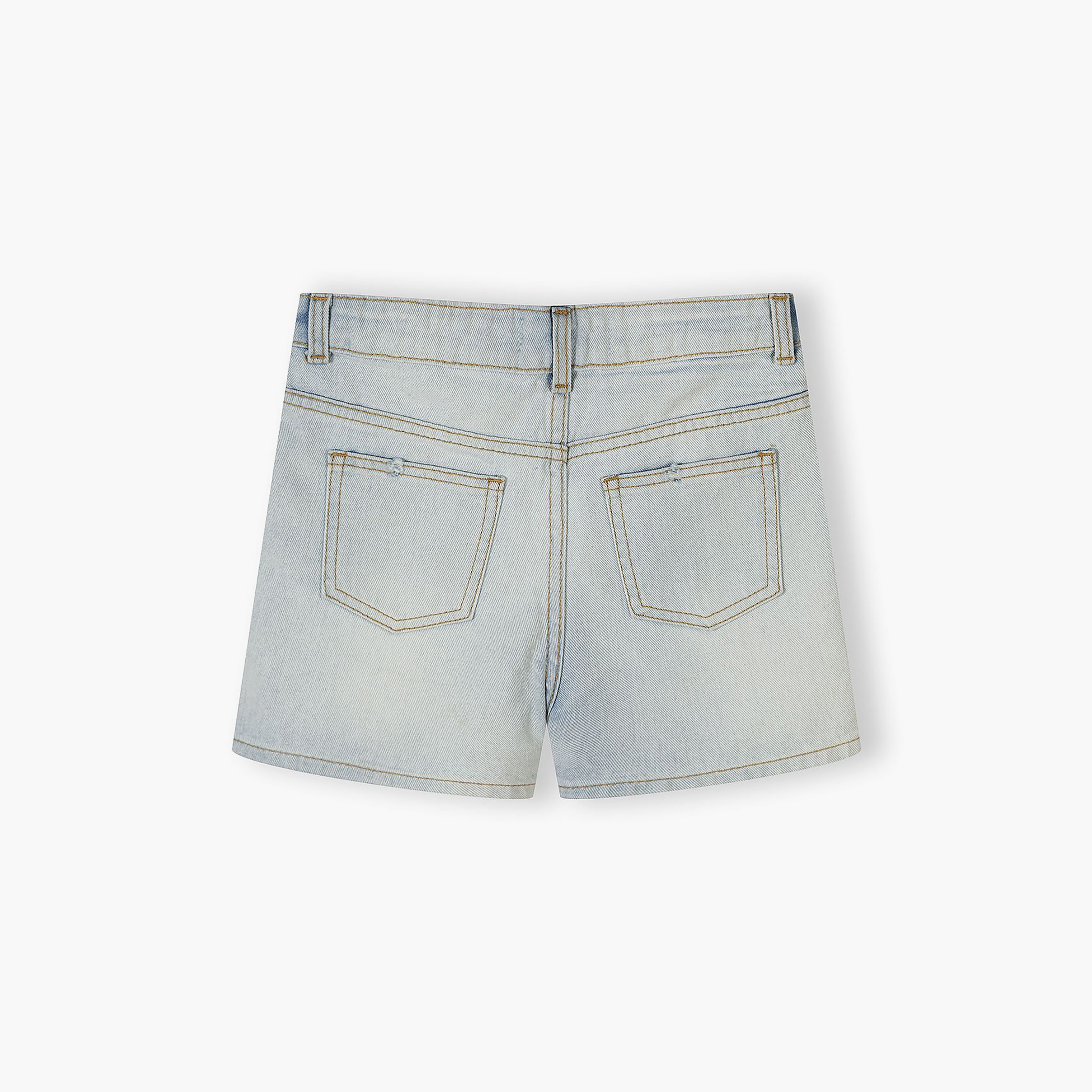 طقم شورت دينيم بخصر عال قطعتين من مينوتي-girls-clothing-bottoms-shorts-image-3