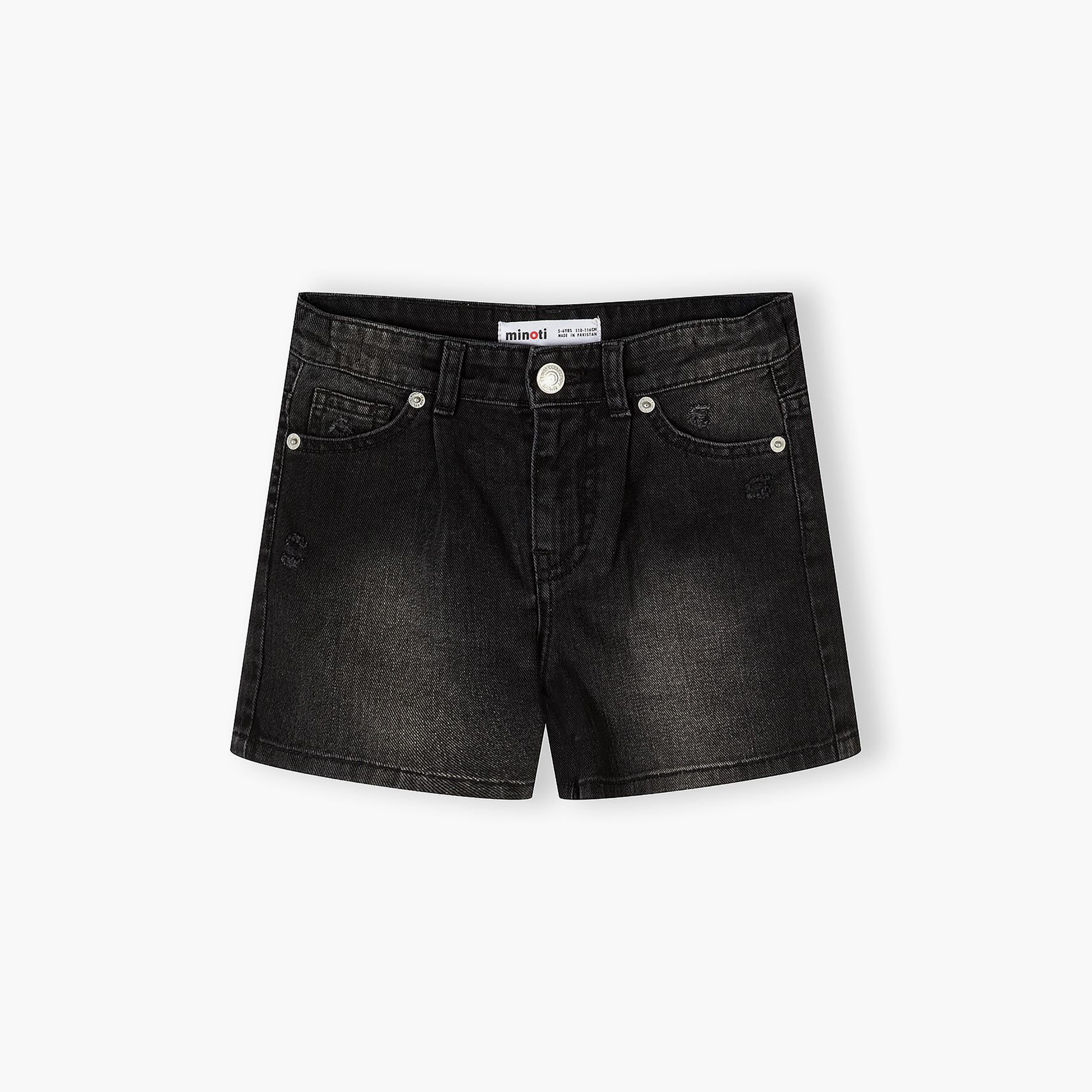 طقم شورت دينيم بخصر عال قطعتين من مينوتي-girls-clothing-bottoms-shorts-image-4