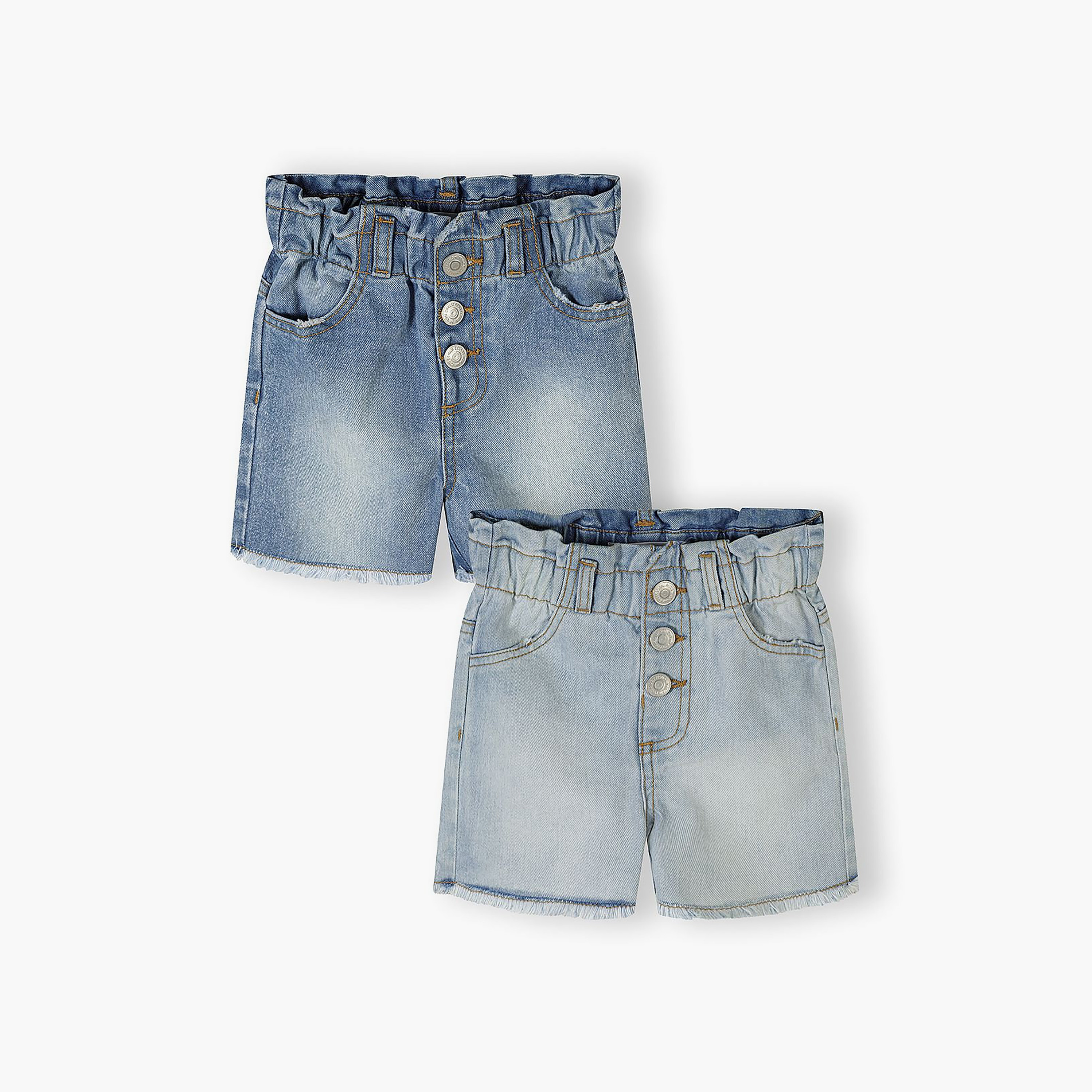 طقم شورت بخصر مطاطي قطعتين من مينوتي-girls-clothing-bottoms-shorts-image-1