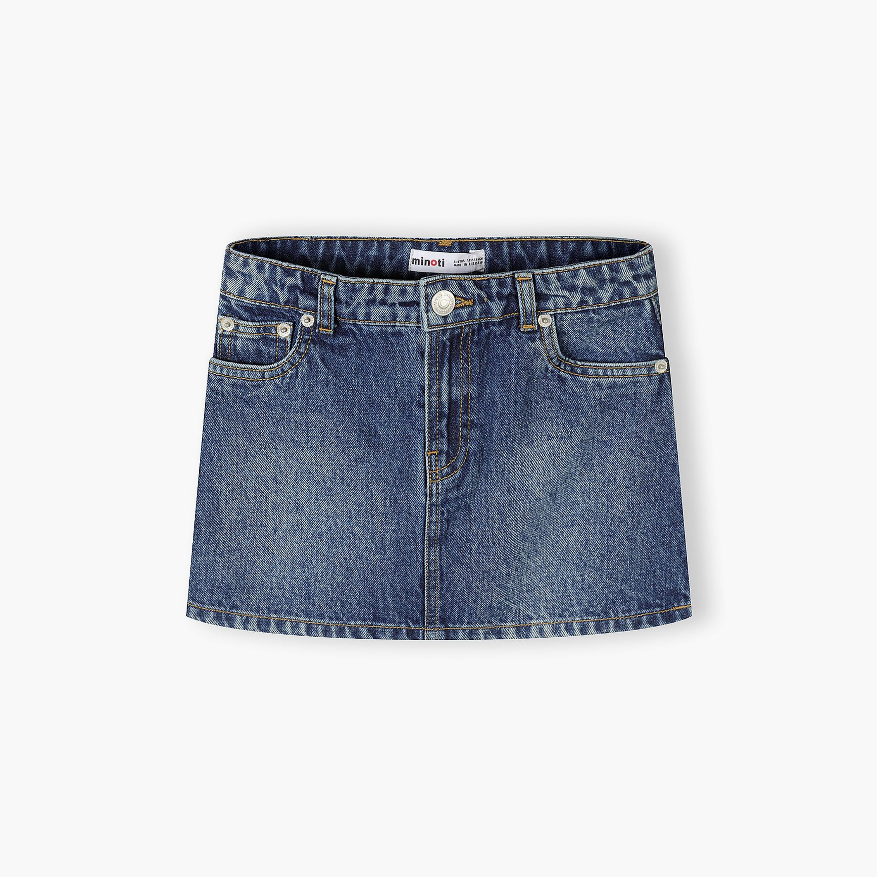 Minoti A-Line Shaped Denim Skirt-girls-clothing-bottoms-skirts-image-2