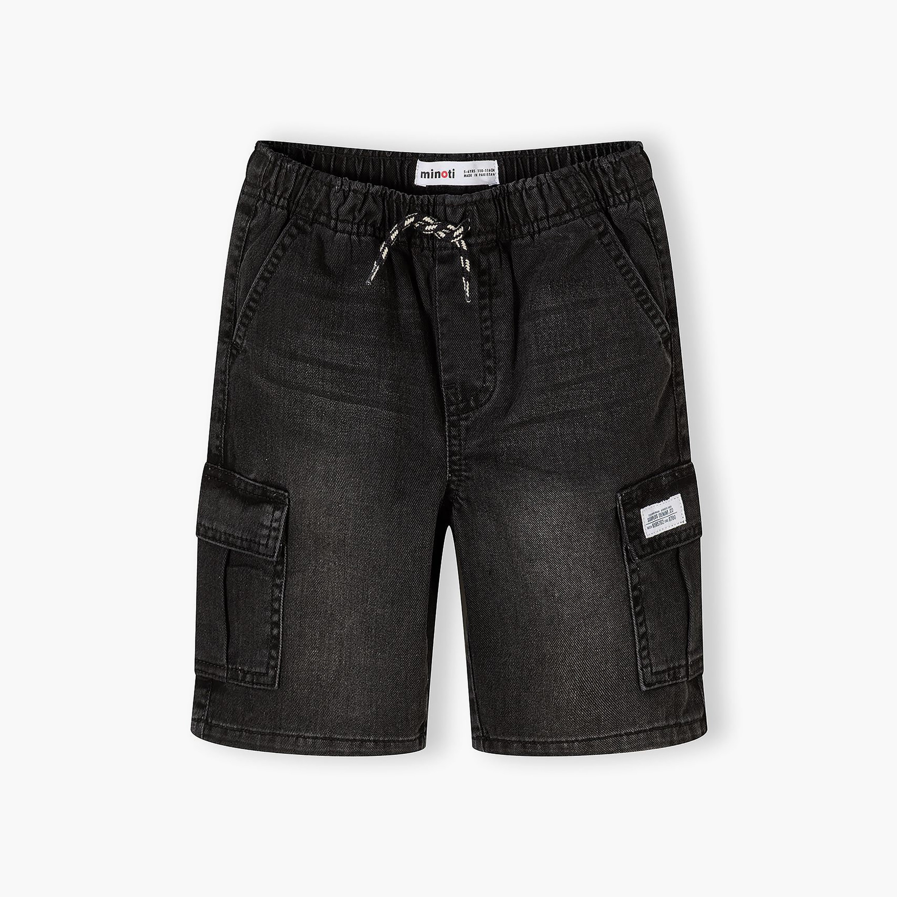 Minoti 2-Piece Elasticated Drawstring Pocketed Denim Shorts Set-boys-clothing-bottoms-shorts-image-2