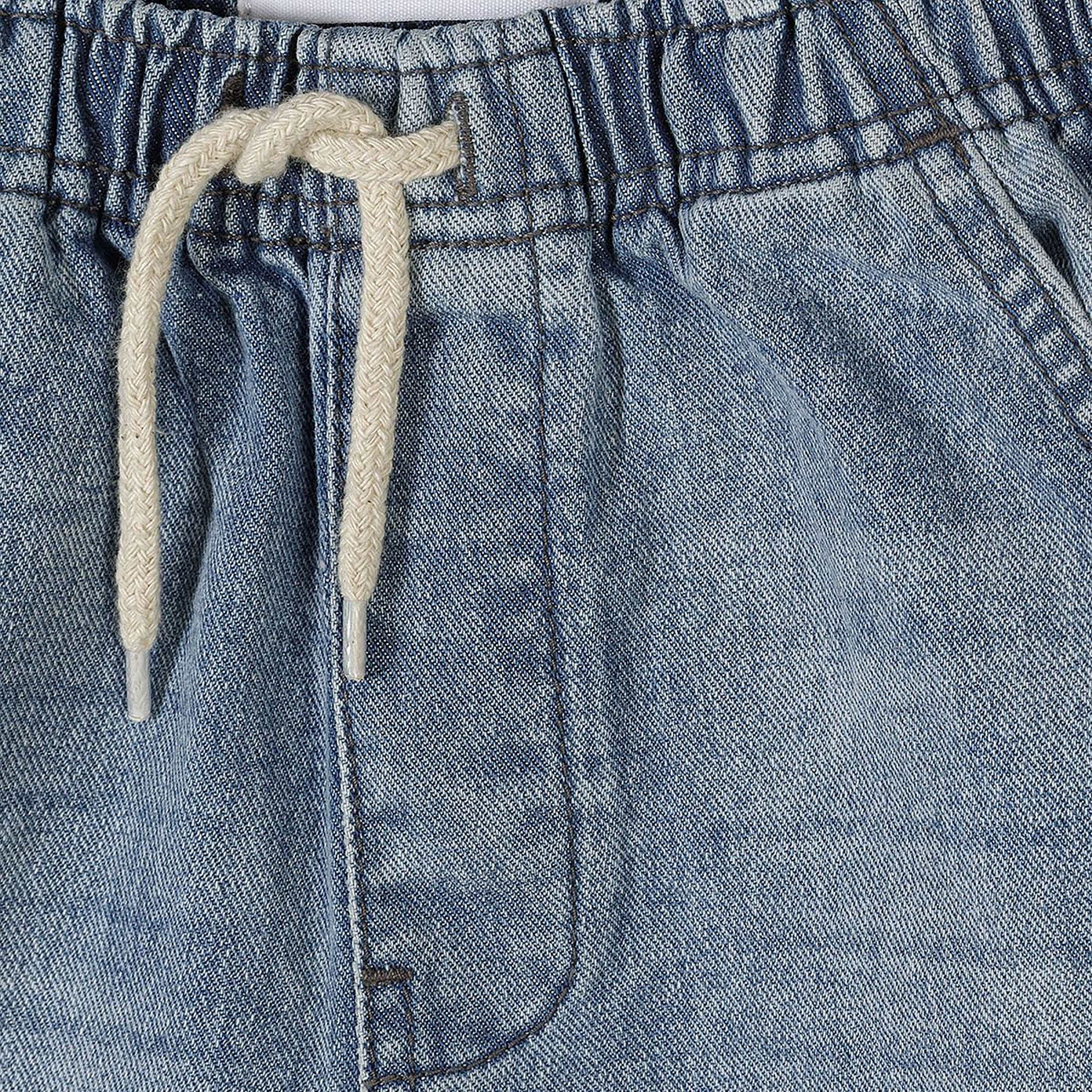 طقم شورتات دينيم بخصر مطاطي ورباط قطعتين من مينوتي-boys-clothing-bottoms-shorts-image-6