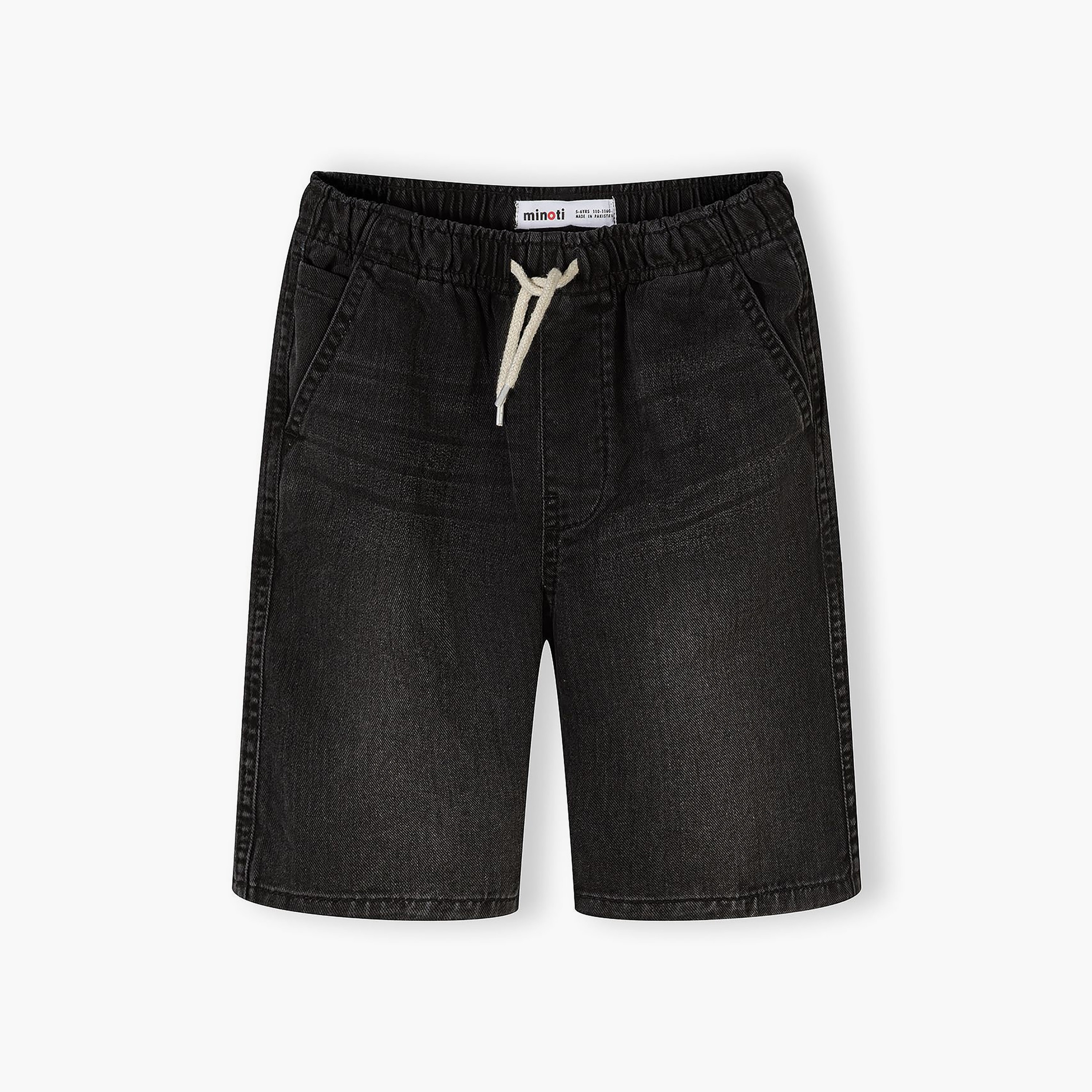 Minoti 2-Piece Elasticated Drawstring Denim Shorts Set-boys-clothing-bottoms-shorts-image-2