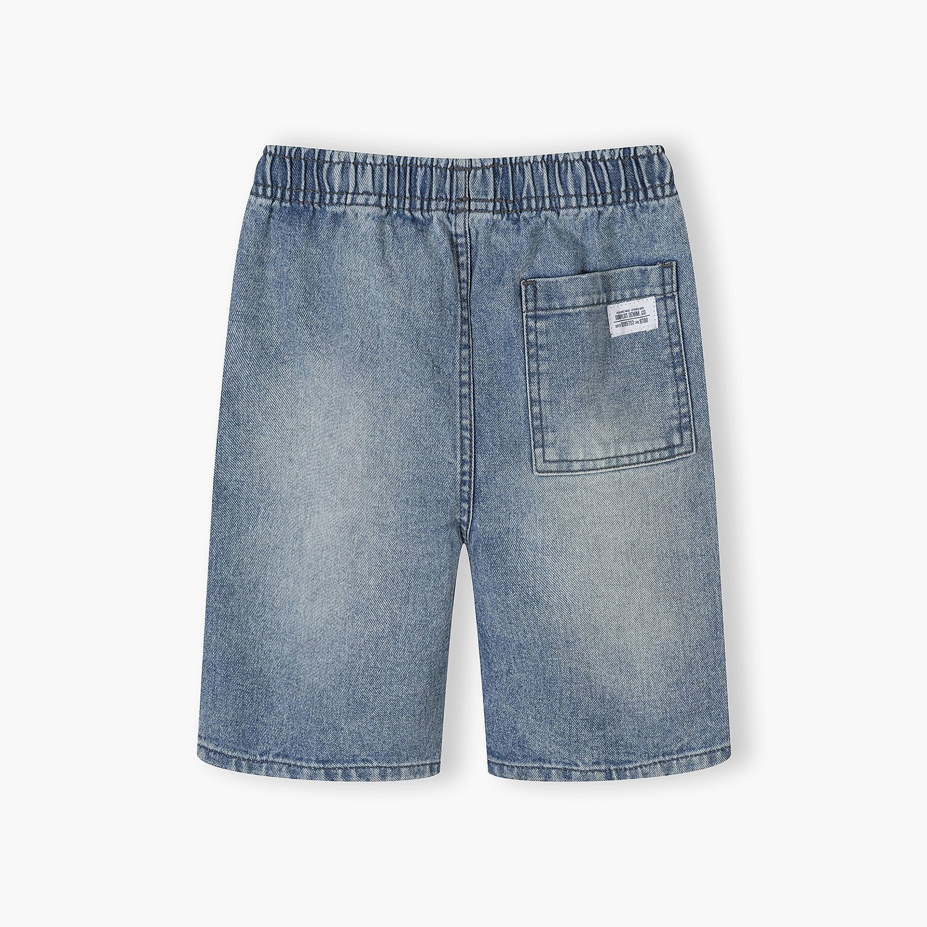 Minoti 2-Piece Elasticated Drawstring Denim Shorts Set-boys-clothing-bottoms-shorts-image-5