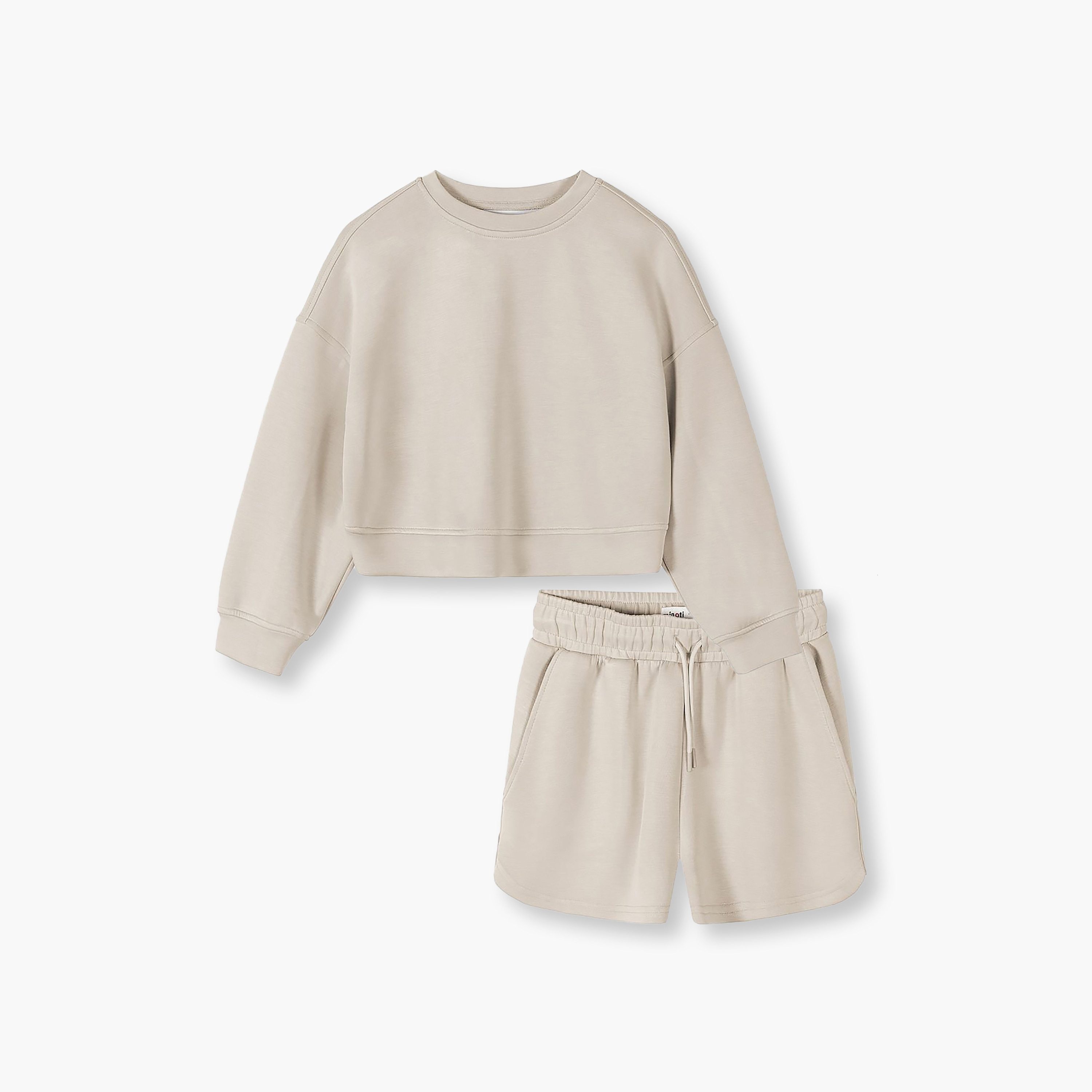 Minoti Full Sleeves Sweatshirt & Shorts Set-girls-clothing-setsandcoords-image-1