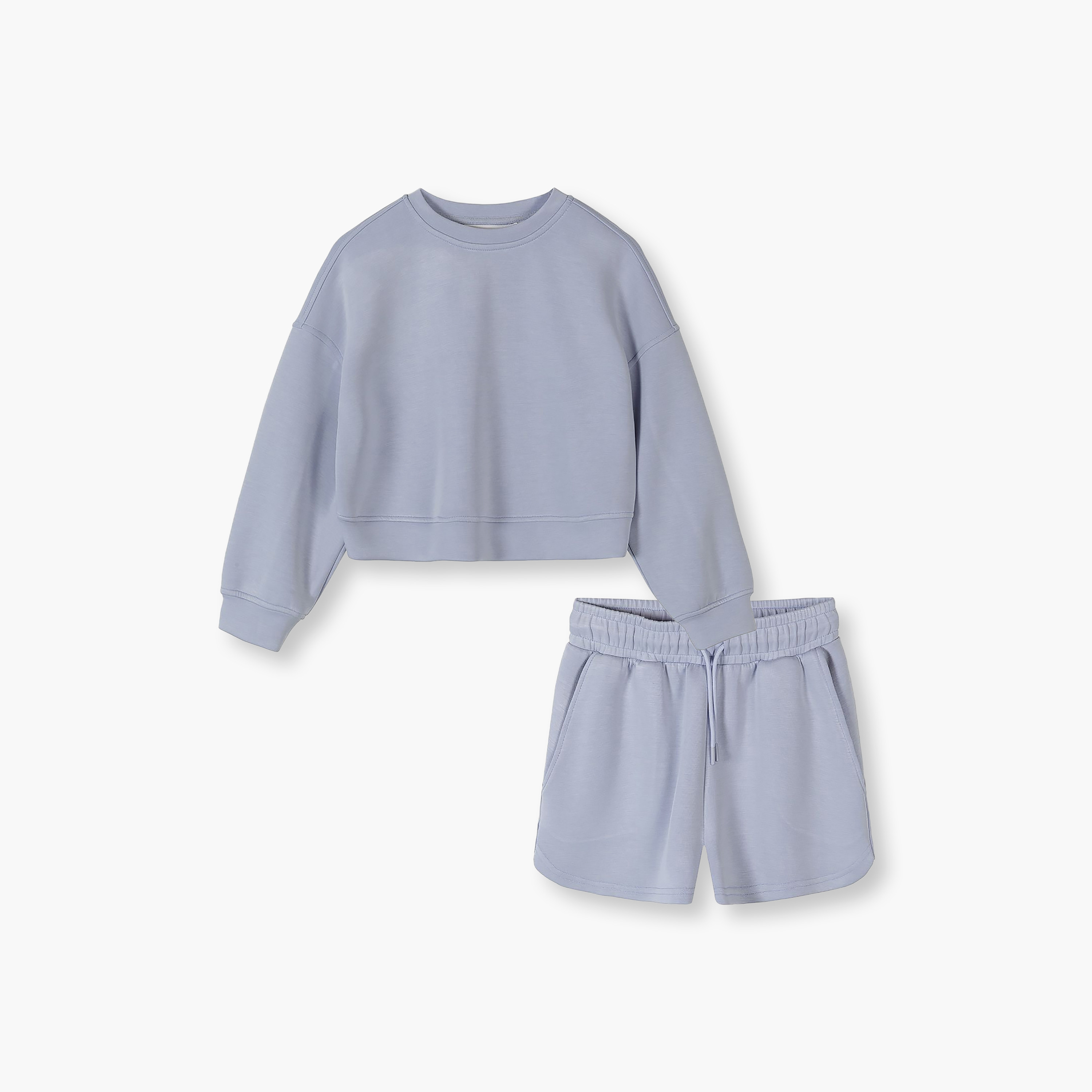 Minoti Full Sleeves Sweatshirt & Shorts Set-girls-clothing-setsandcoords-image-1