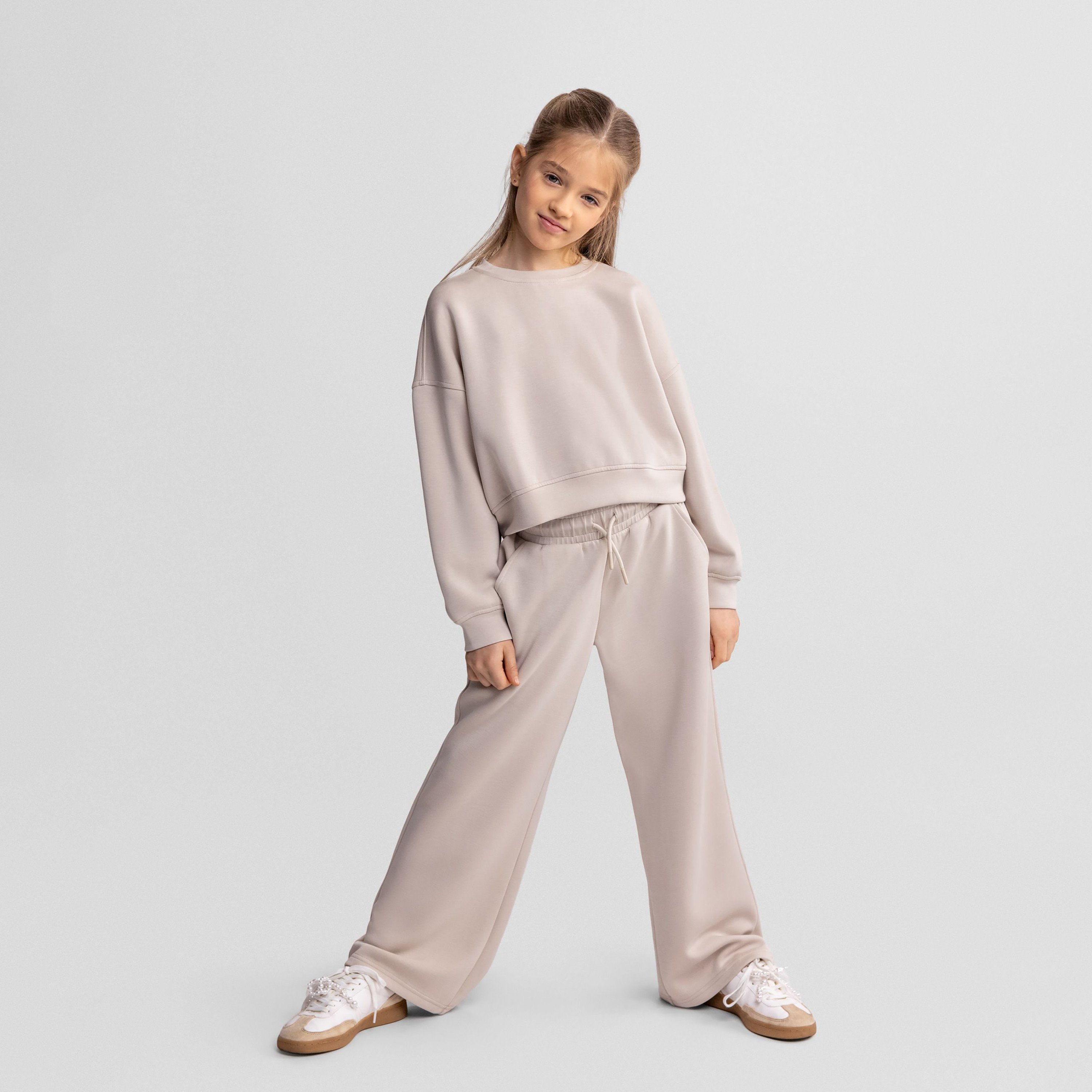 Minoti Polyester Blend Wide Leg Elasticated Drawstring Pants-girls-clothing-bottoms-joggersandtrackpants-image-2