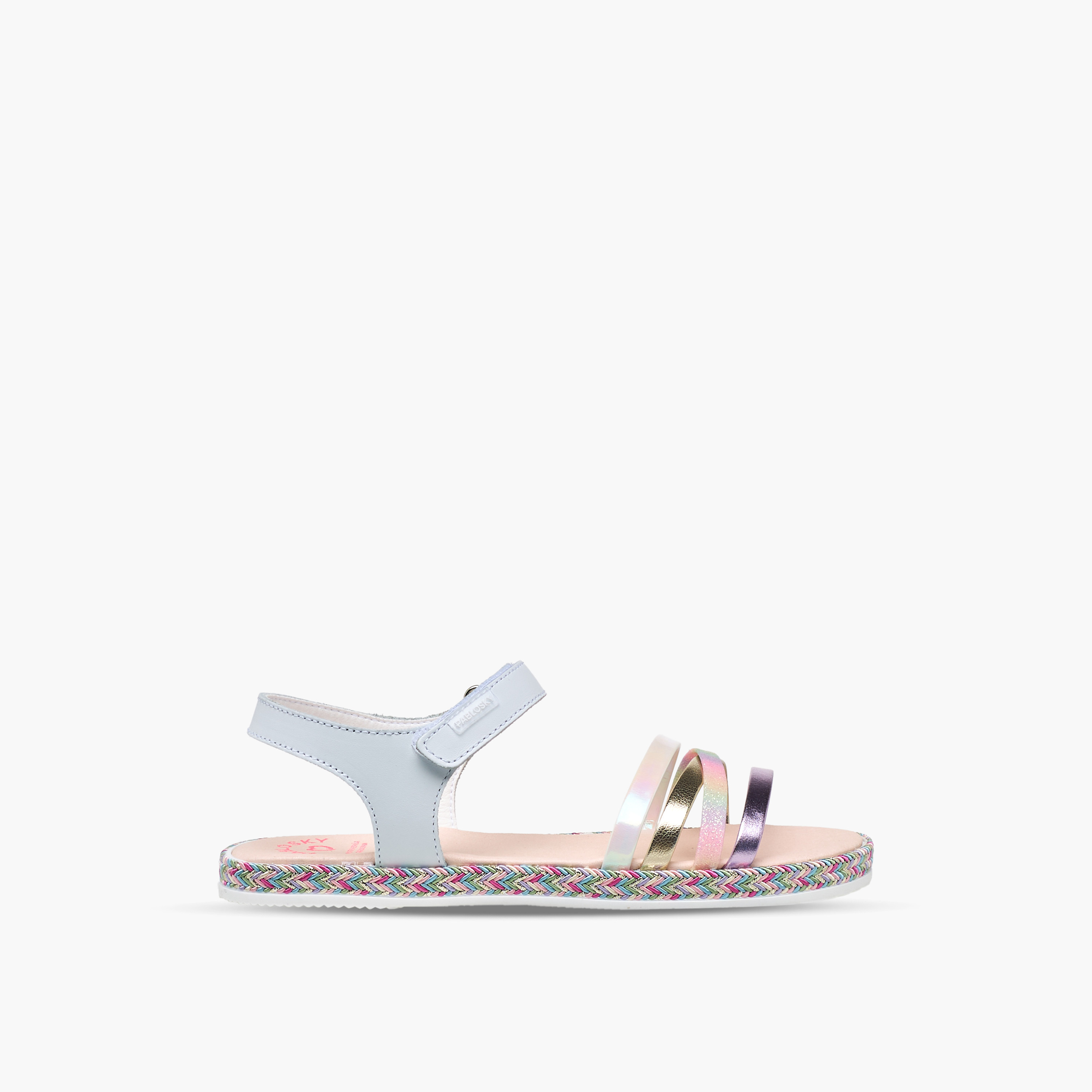 صندل بأشرطة جلدية مع شريط إغلاق لاصق للبنات من بابلوسكي-girls-shoes-sandals-image-2