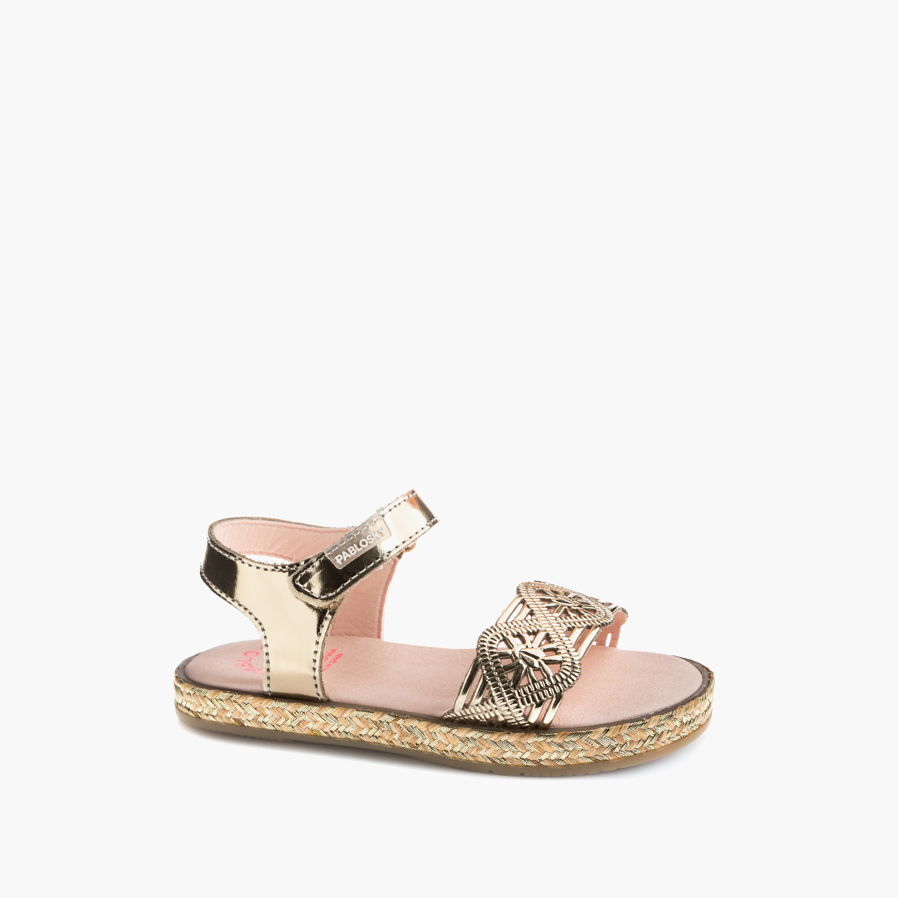 Pablosky Girls Leather Hook & Loop Sandals-girls-shoes-sandals-image-1