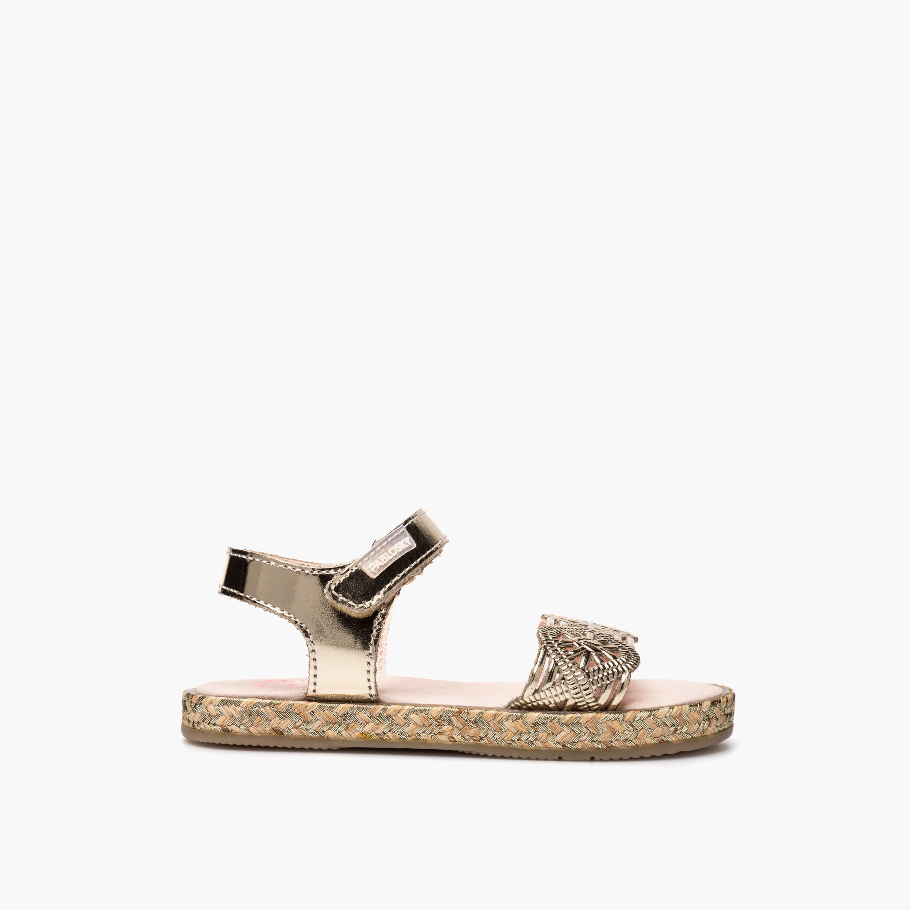 Pablosky Girls Leather Hook & Loop Sandals-girls-shoes-sandals-image-2