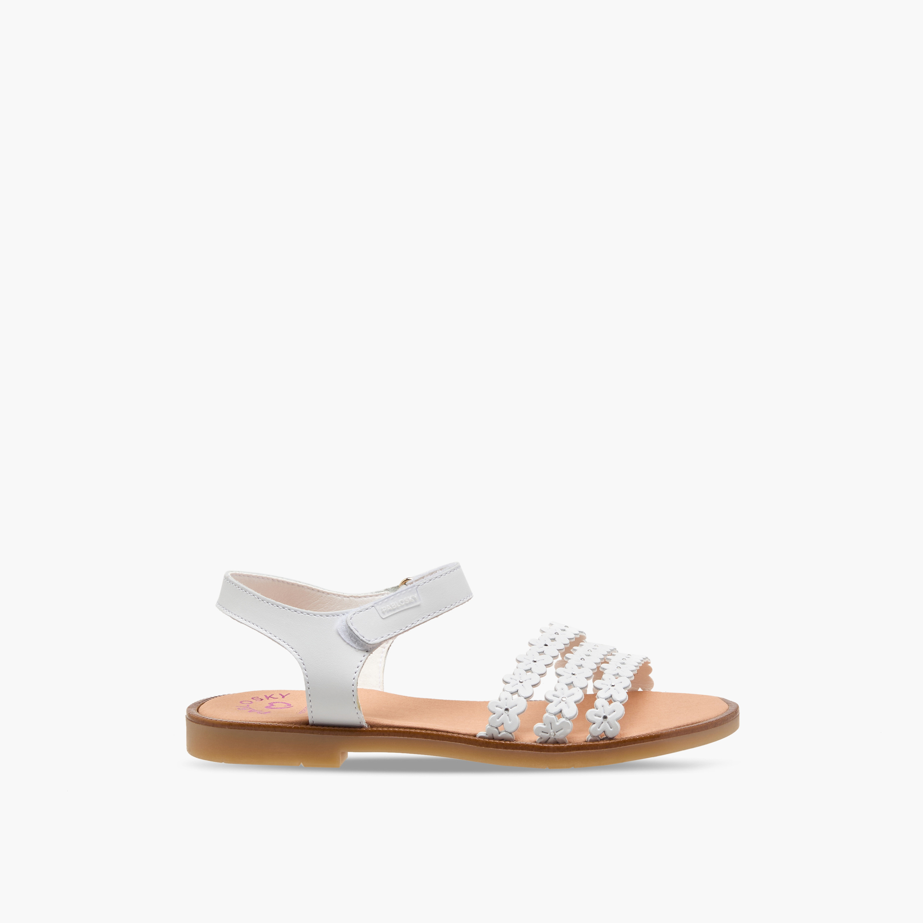 Pablosky Girls Floral Strap Hook & Loop Sandals-girls-shoes-sandals-image-2