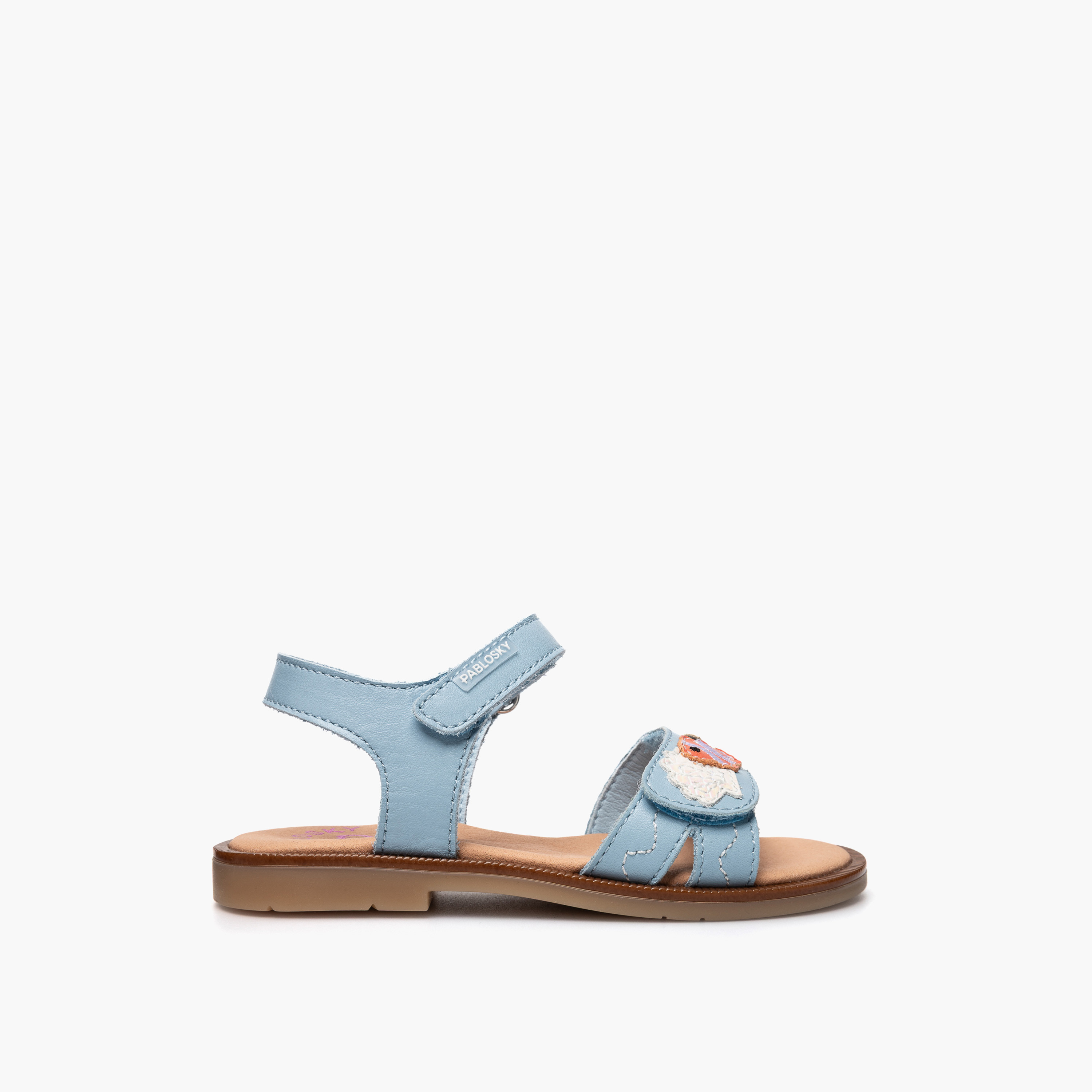 Pablosky Girls Leather Hook & Loop Strap Sandals-girls-shoes-sandals-image-2