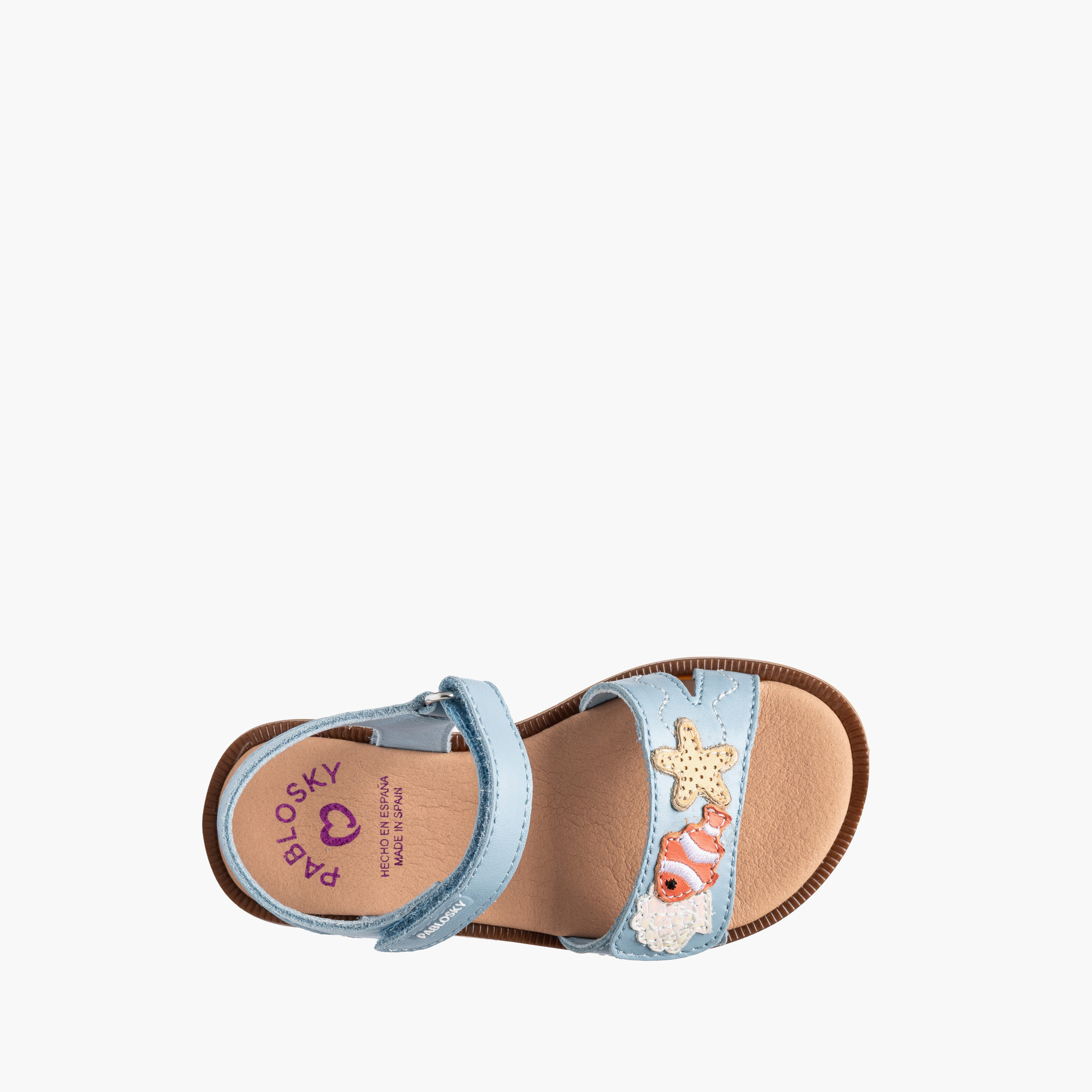 Pablosky Girls Leather Hook & Loop Strap Sandals-girls-shoes-sandals-image-4