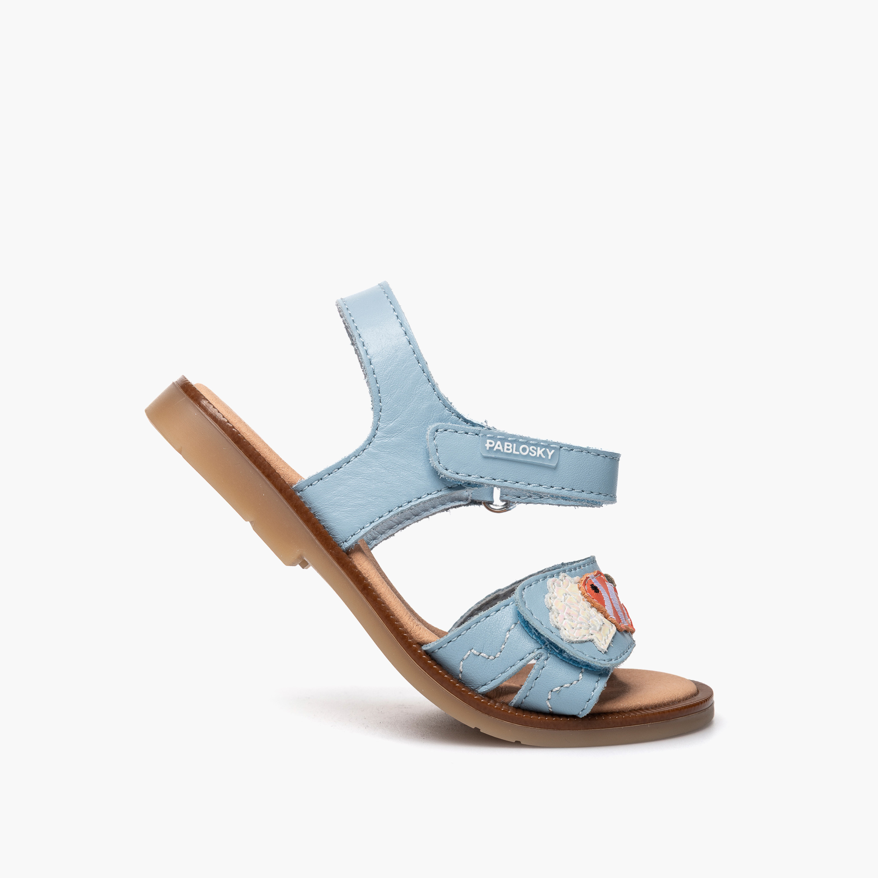 Pablosky Girls Leather Hook & Loop Strap Sandals-girls-shoes-sandals-image-5