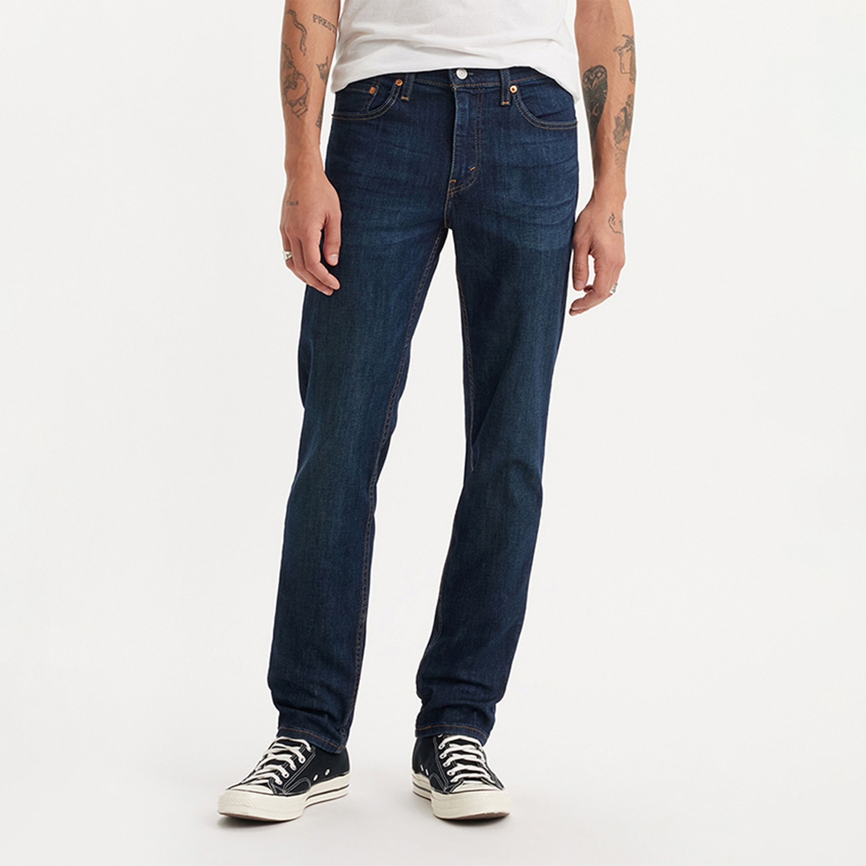 Levi's Slim Fit Blue 5-Pocket Men's Jeans Inseam 34-men-clothing-bottoms-jeans-image-1