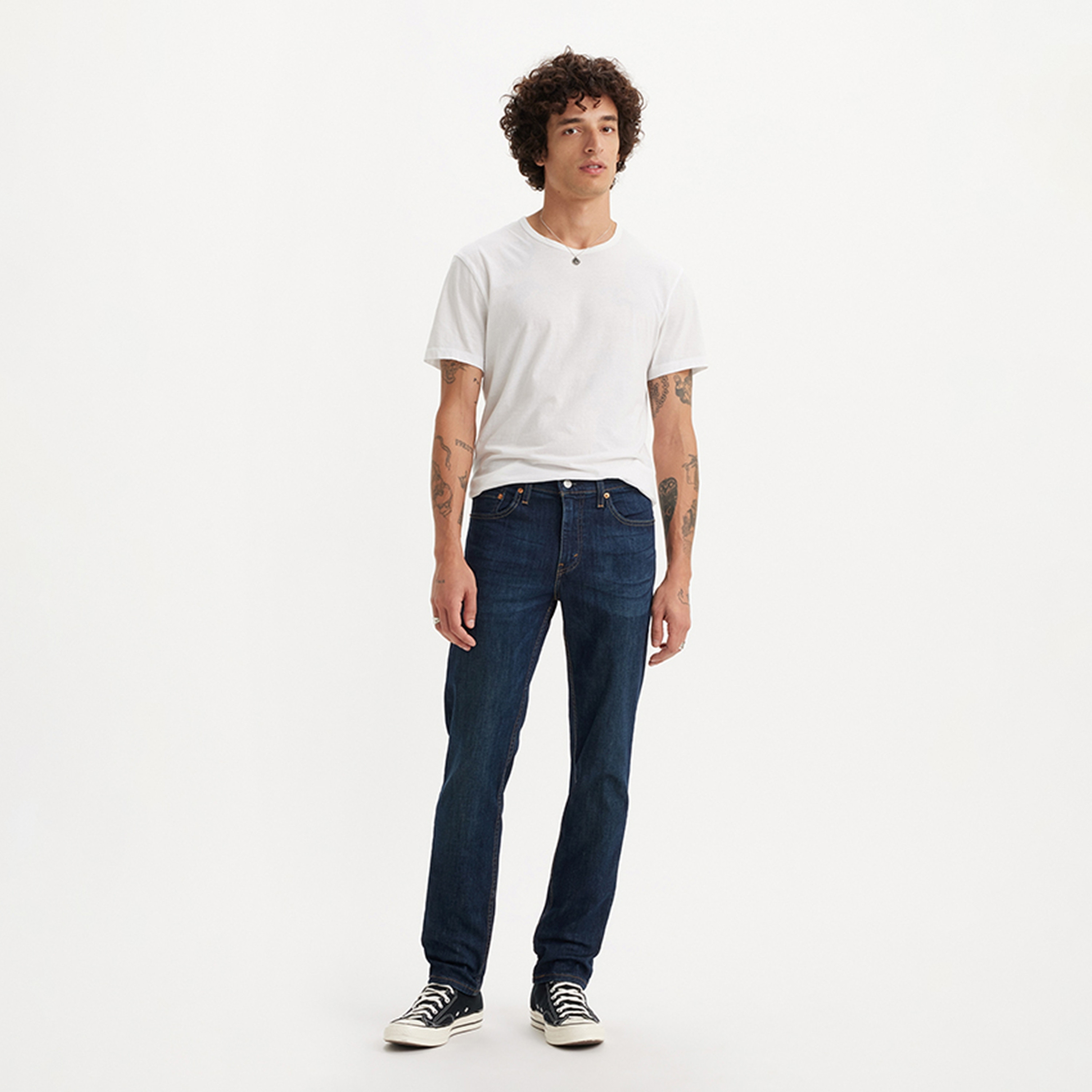 Levi's Slim Fit Blue 5-Pocket Men's Jeans Inseam 34-men-clothing-bottoms-jeans-image-2