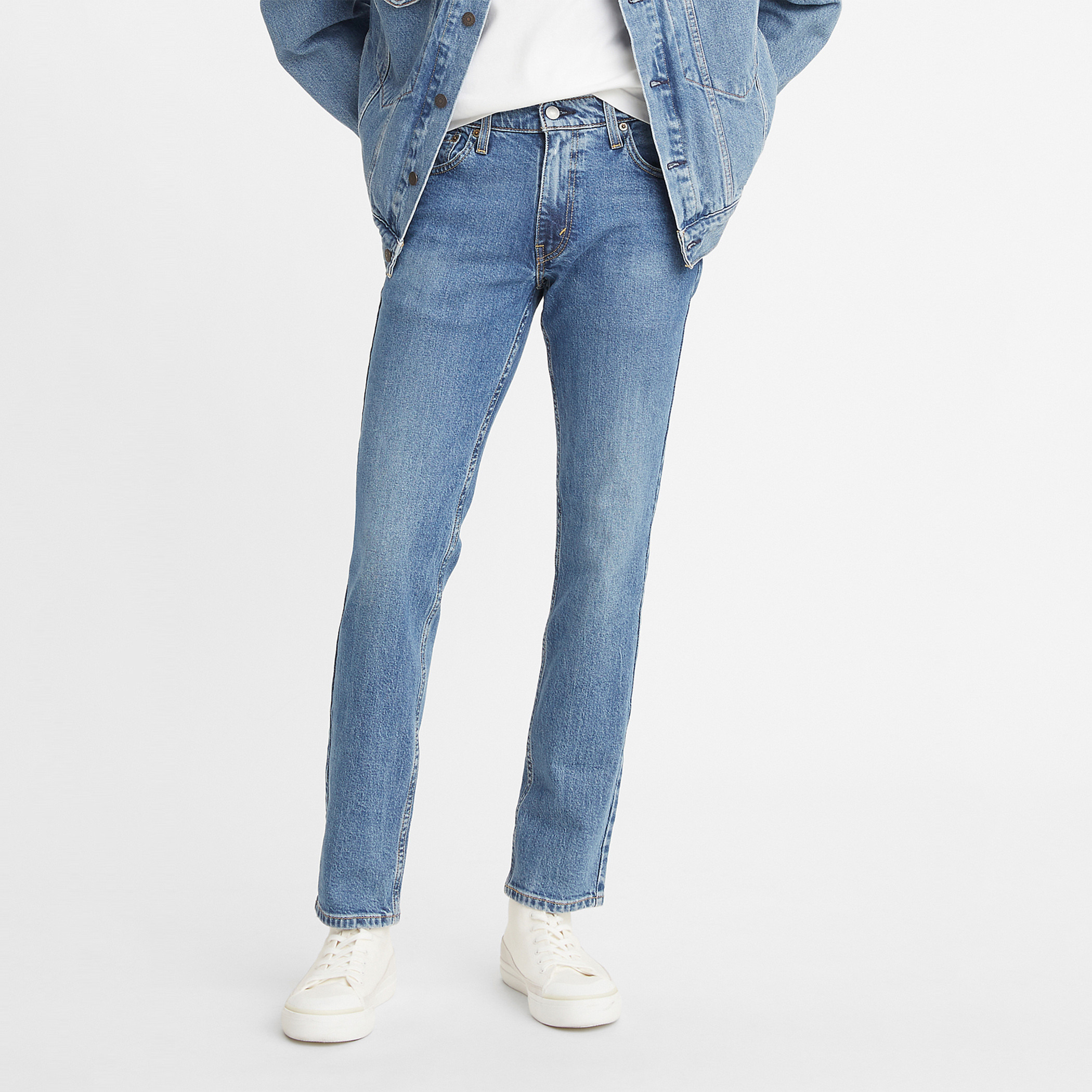Levi's Men 511 Blue Solid Slim Fit Jeans with Button & Zip Closure-men-clothing-bottoms-jeans-image-1