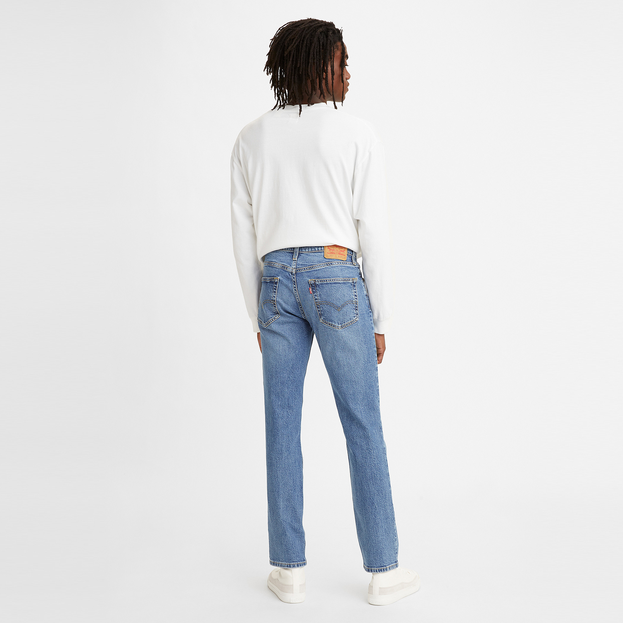 Levi's Men 511 Blue Solid Slim Fit Jeans with Button & Zip Closure-men-clothing-bottoms-jeans-image-2