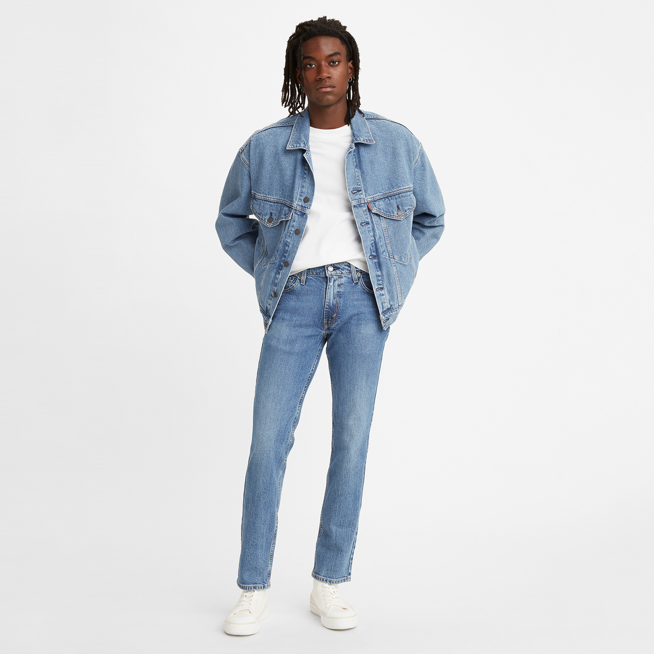 Levi's Men 511 Blue Solid Slim Fit Jeans with Button & Zip Closure-men-clothing-bottoms-jeans-image-3