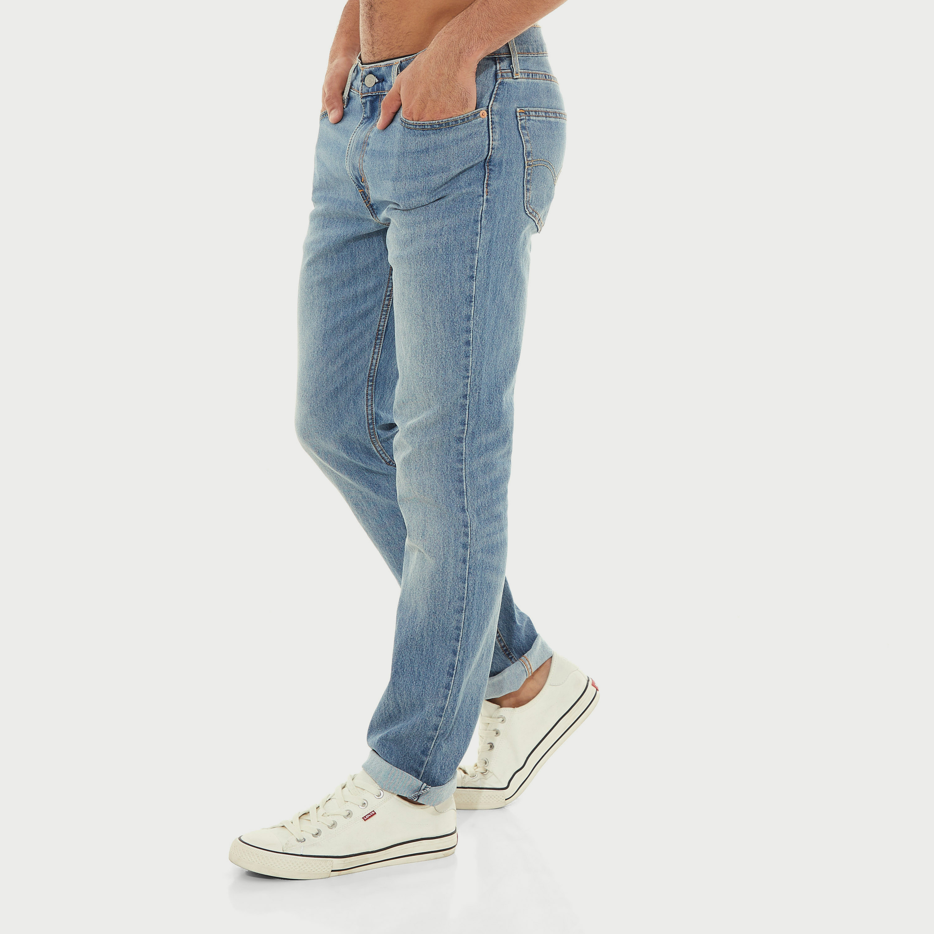 Levi's Blue Slim Fit Mid Rise Jeans-men-clothing-bottoms-jeans-image-2