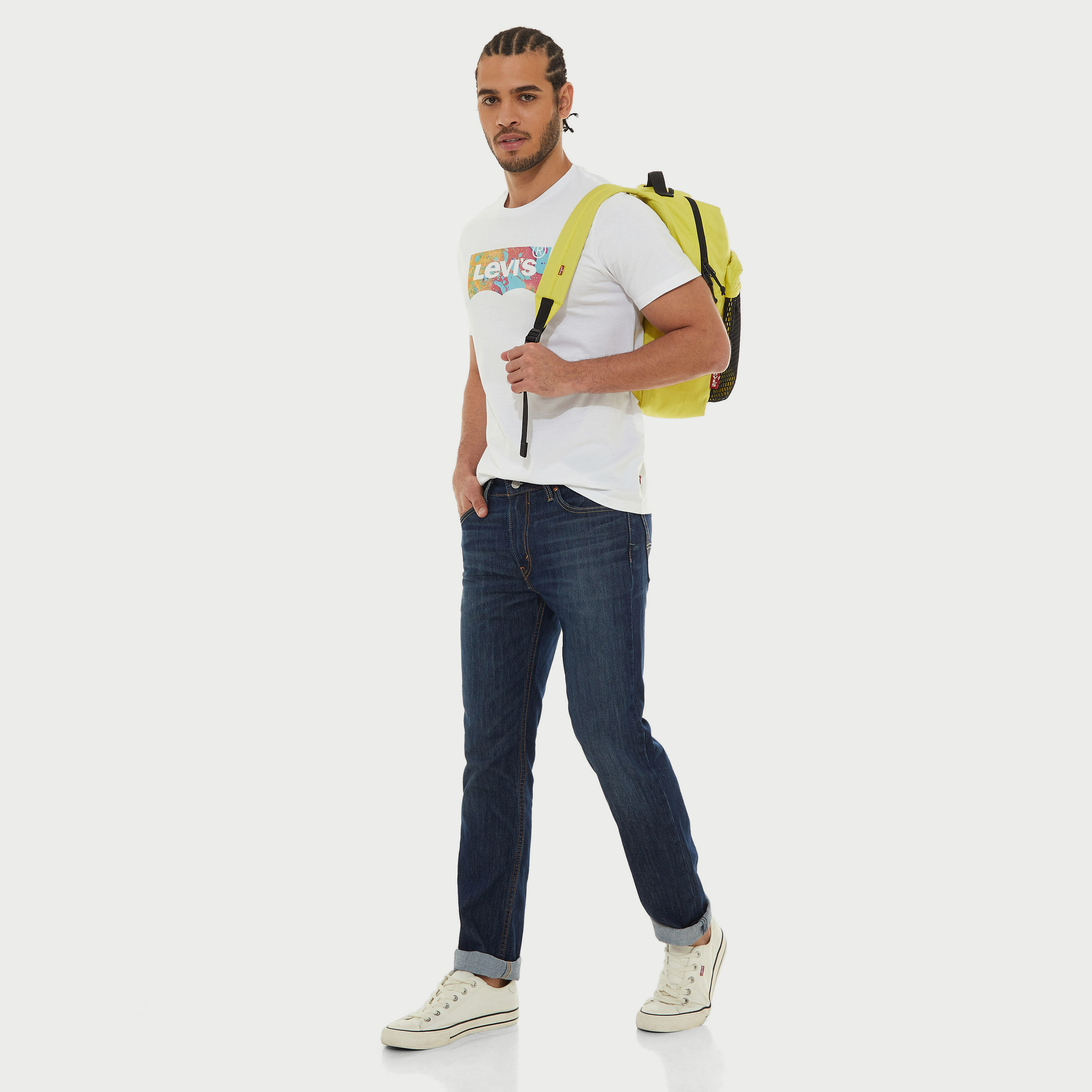 بنطال جينز من ليفايز بمتوسط الارتفاع مع سليم فت بلون ازرق-men-clothing-bottoms-jeans-image-1