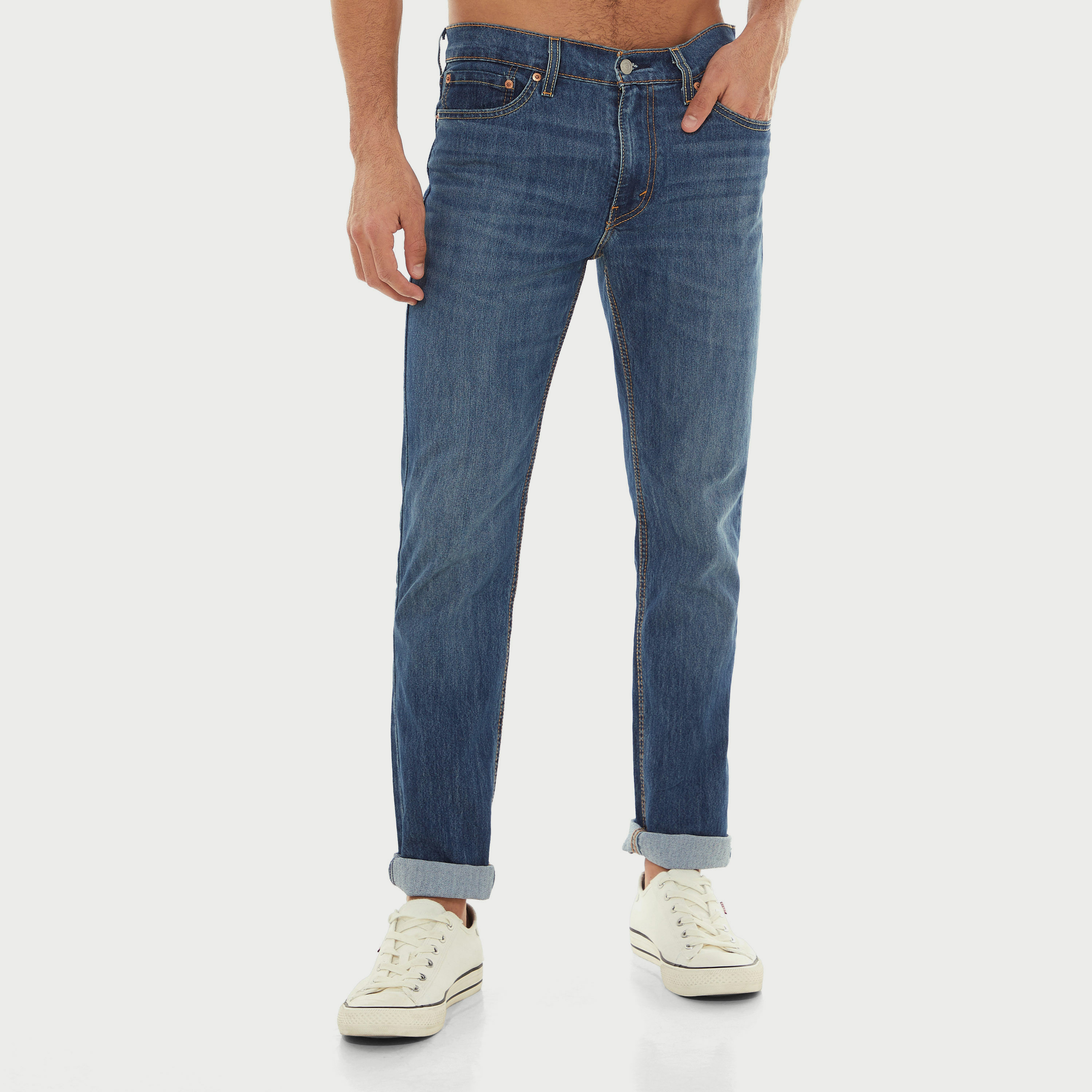 بنطال جينز من ليفايز بمتوسط الارتفاع مع سليم فت بلون ازرق-men-clothing-bottoms-jeans-image-5