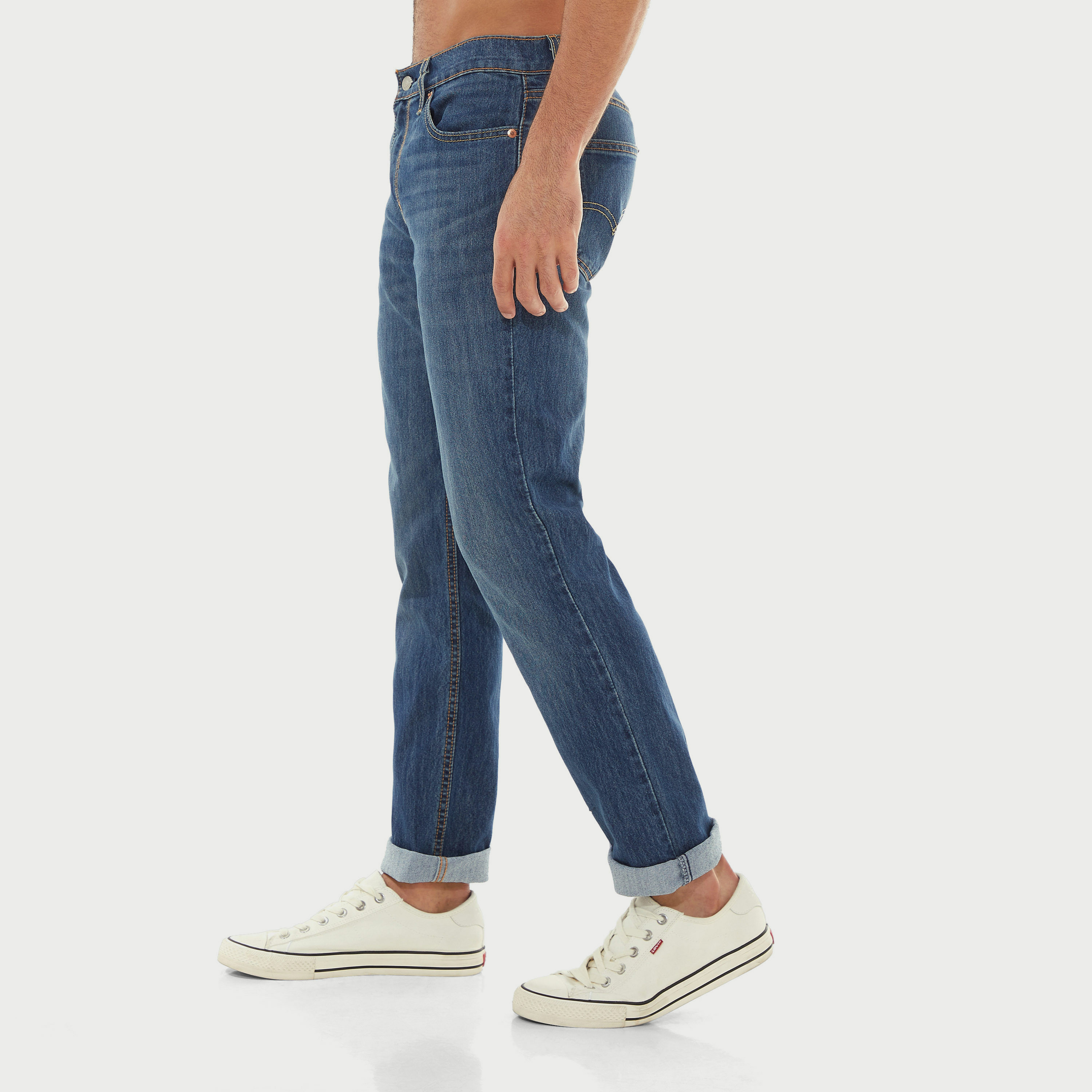 بنطال جينز من ليفايز بمتوسط الارتفاع مع سليم فت بلون ازرق-men-clothing-bottoms-jeans-image-4