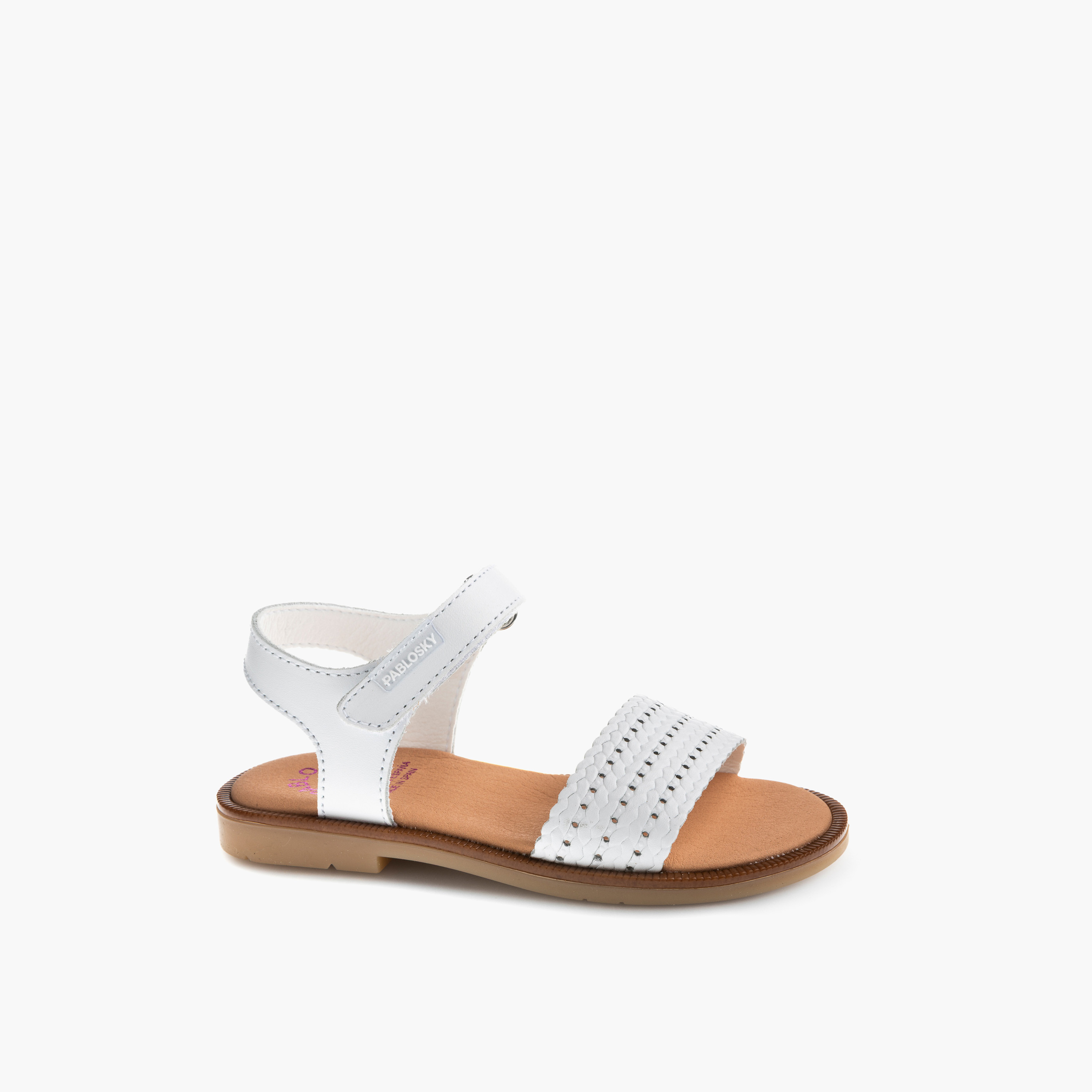 صندل جلد بشريط إغلاق لاصق للبنات من بابلوسكي-girls-shoes-sandals-image-1