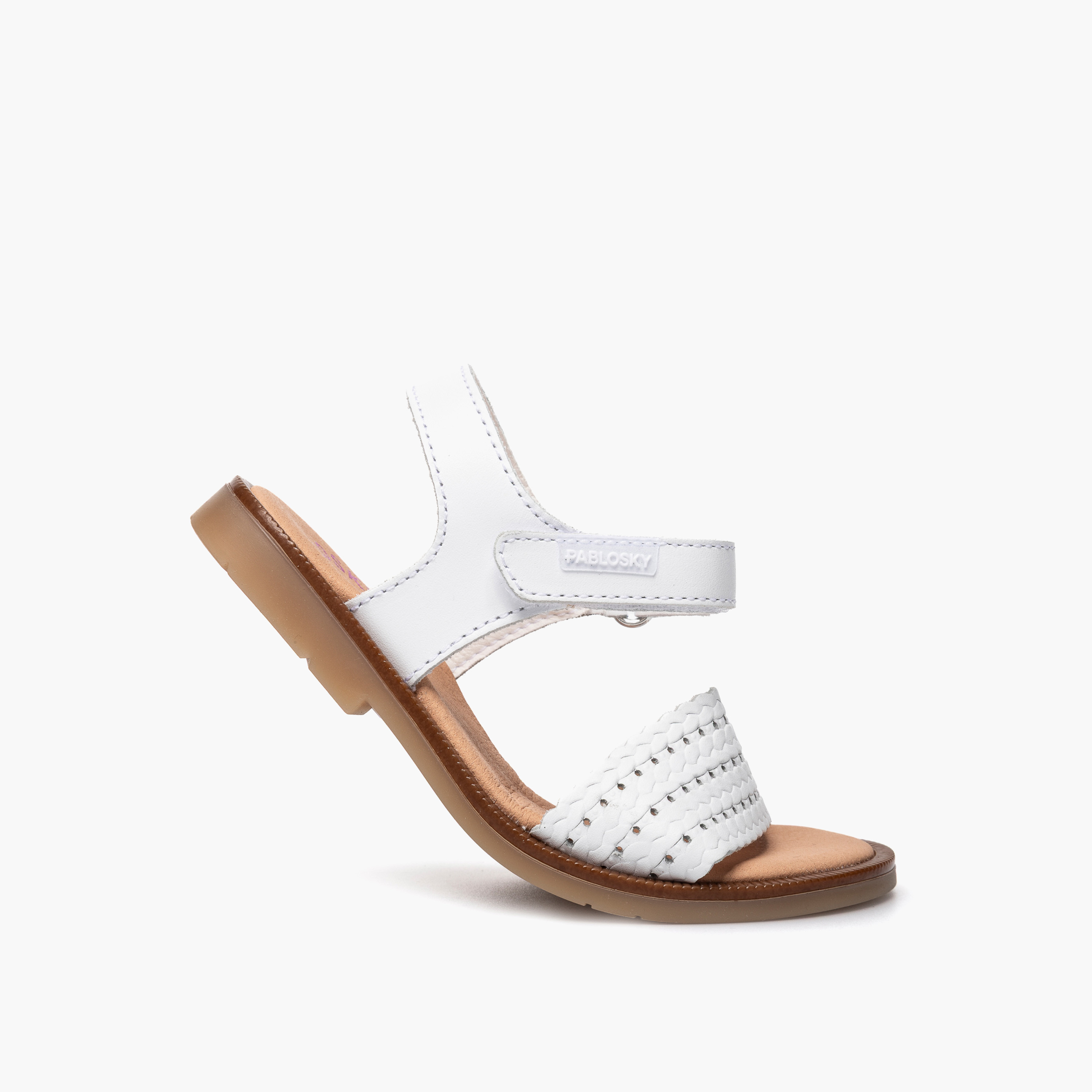 صندل جلد بشريط إغلاق لاصق للبنات من بابلوسكي-girls-shoes-sandals-image-5