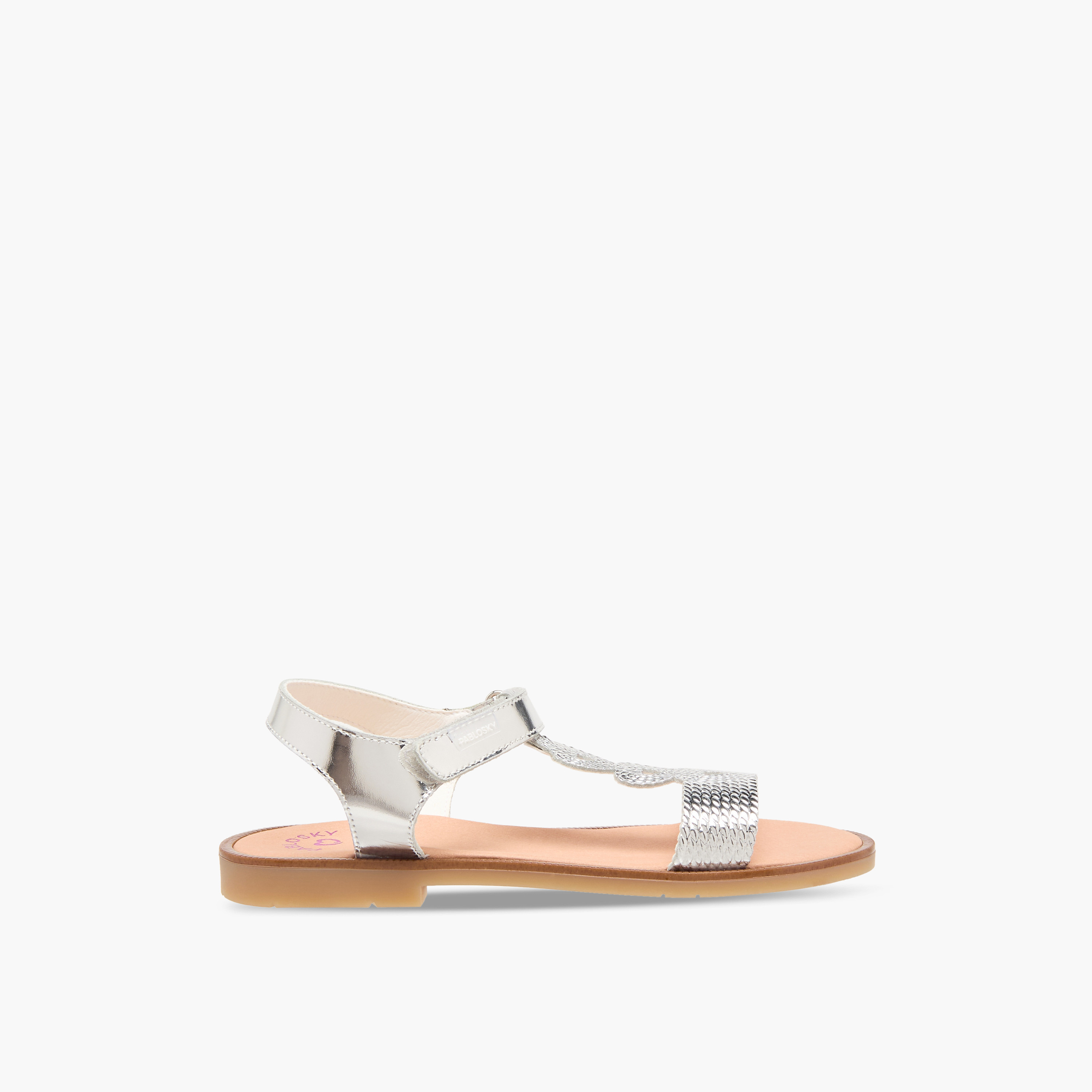 Pablosky Girls Metallic Heart Hook & Loop Sandals-girls-shoes-sandals-image-2