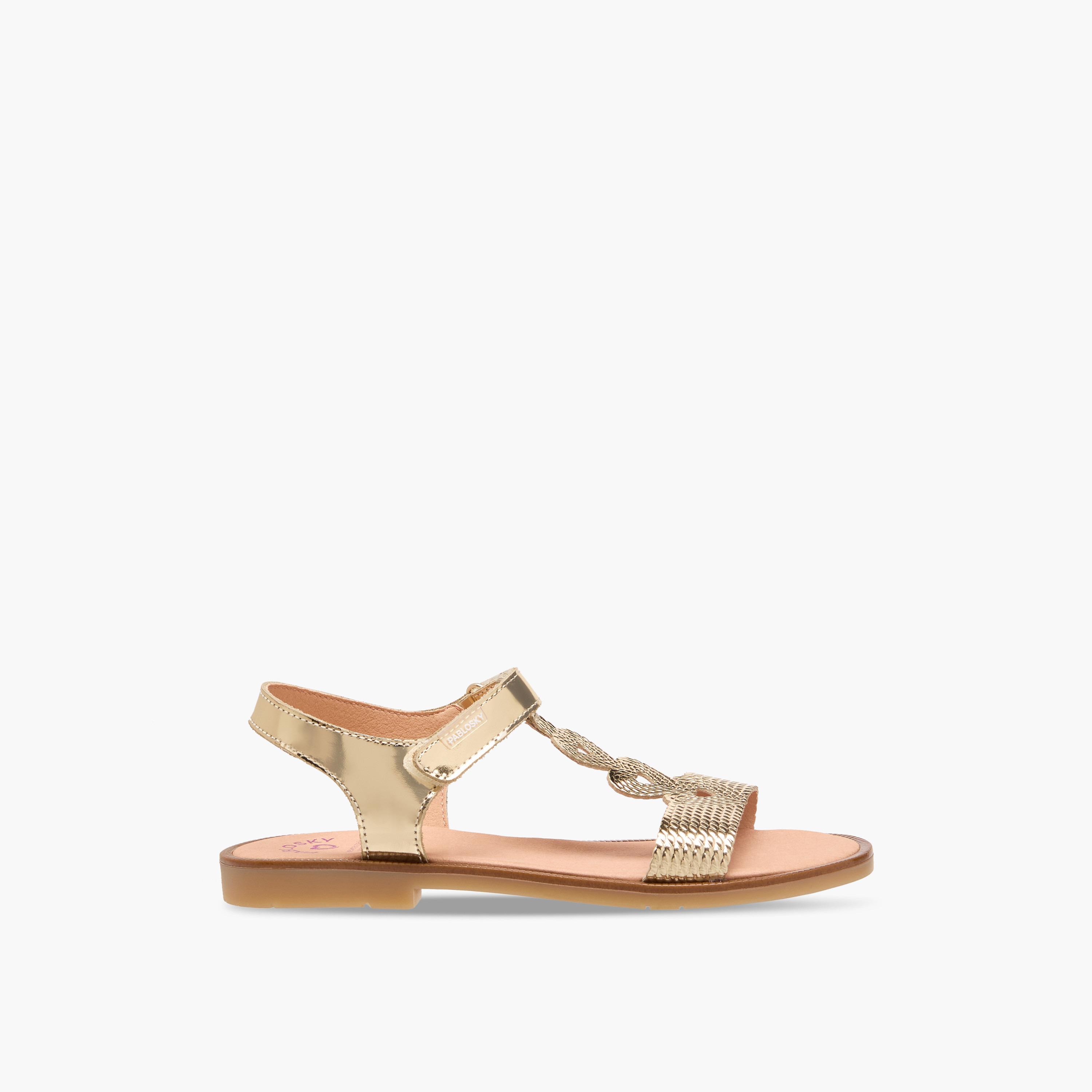 Pablosky Girls Metallic Heart Sandals-girls-shoes-sandals-image-2