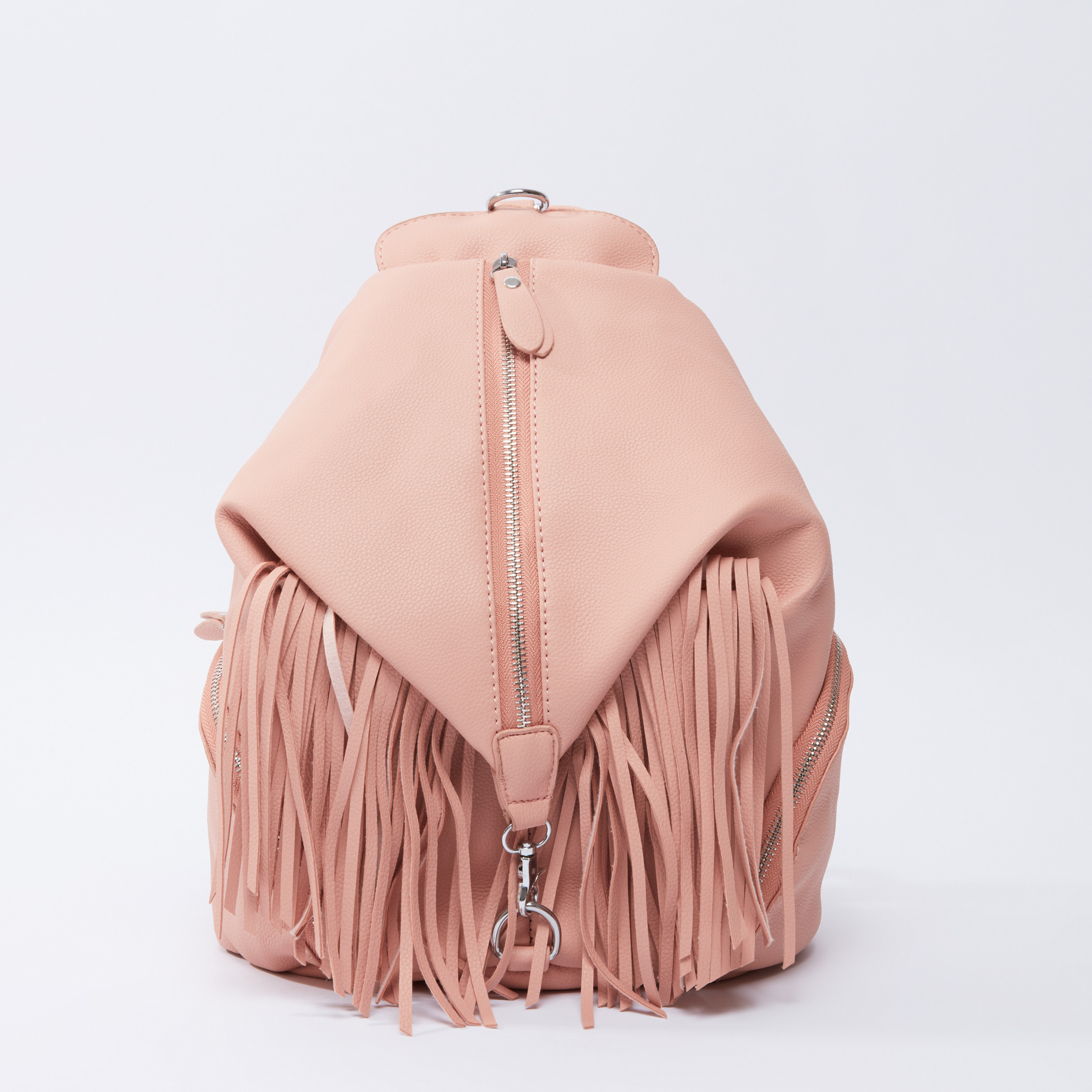 Buy Zip Closure Backpack with Fringes Splash Kuwait