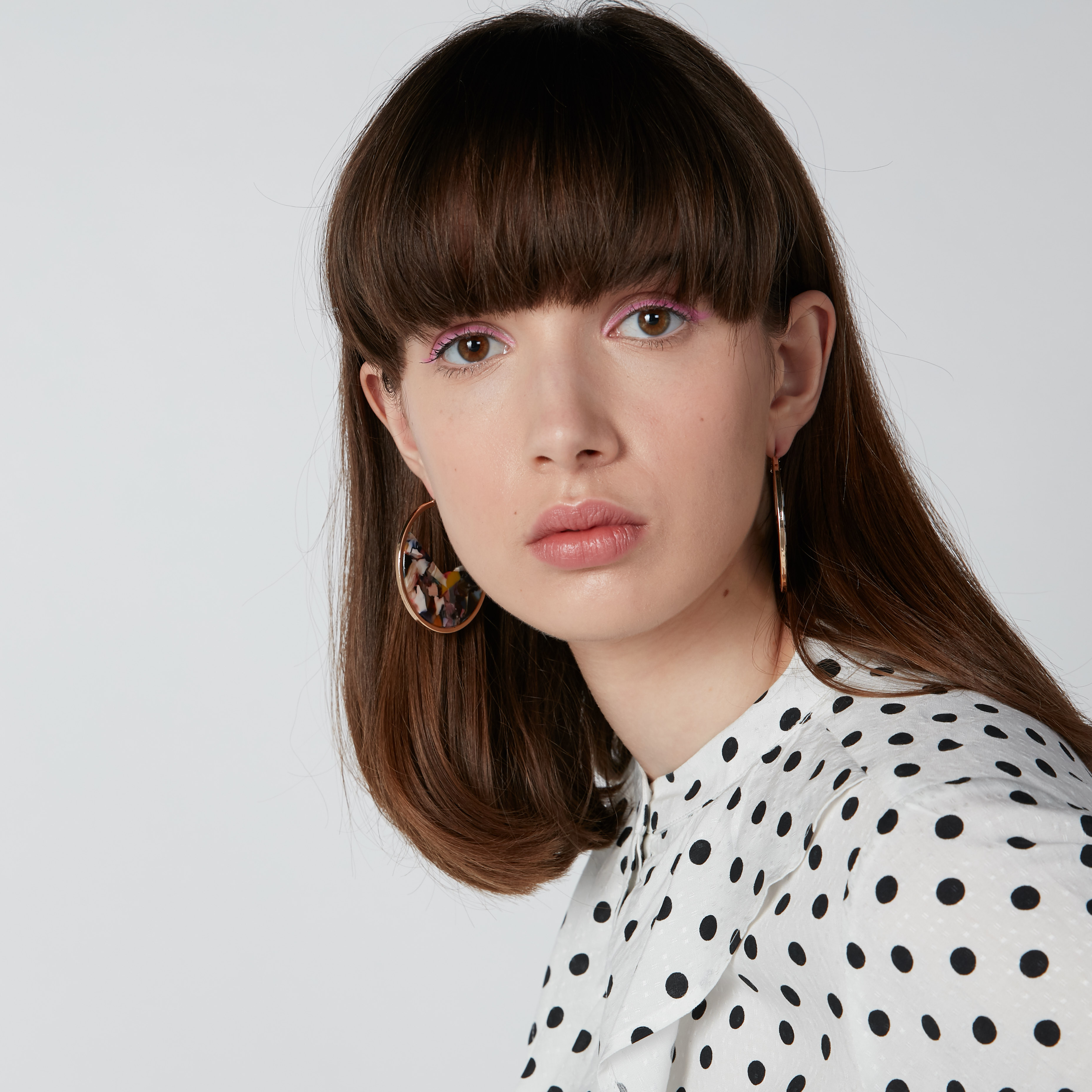 Buy Printed Round Dangling Earrings with Hinged Hoop Online ...