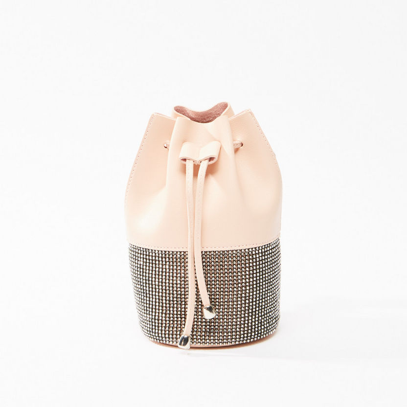 Studded Handbag with Drawstring-Bags-image-0